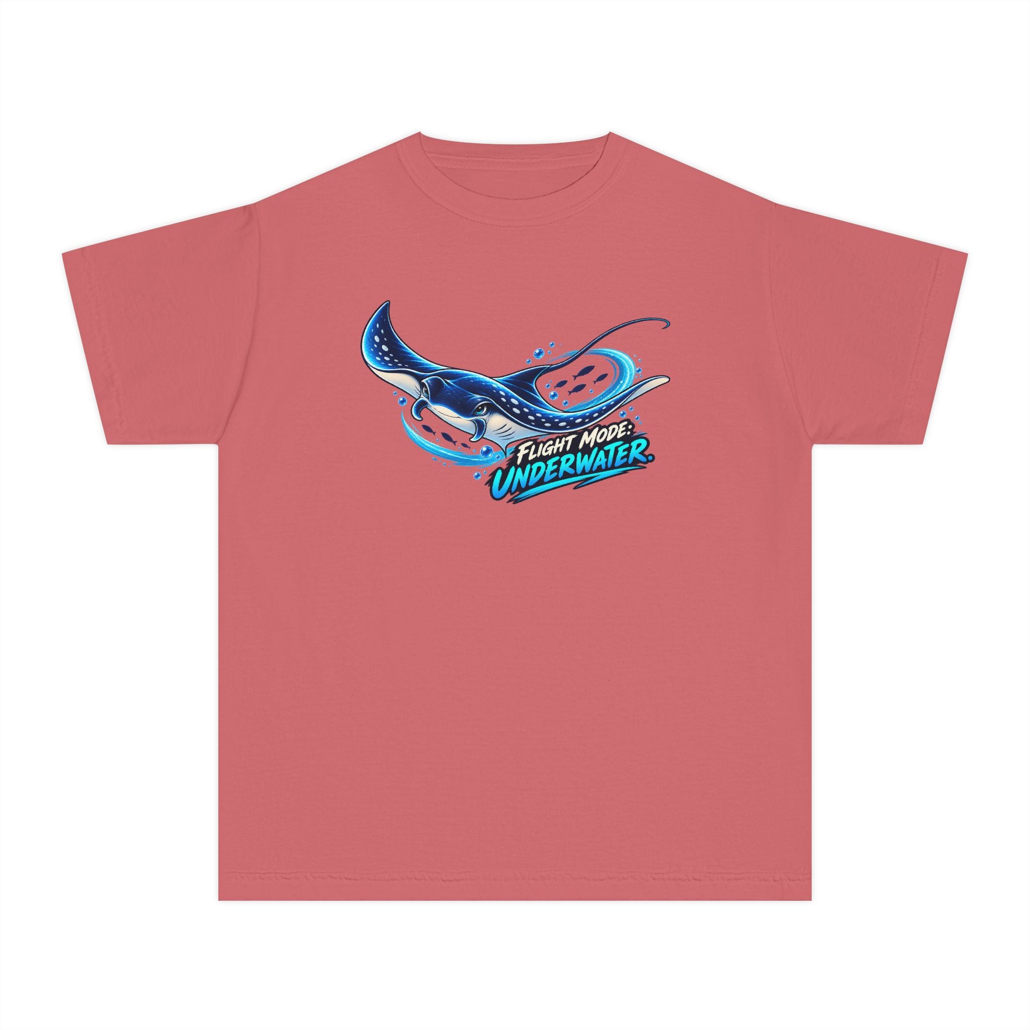 Youth Midweight Cotton Tee - Manta Ray