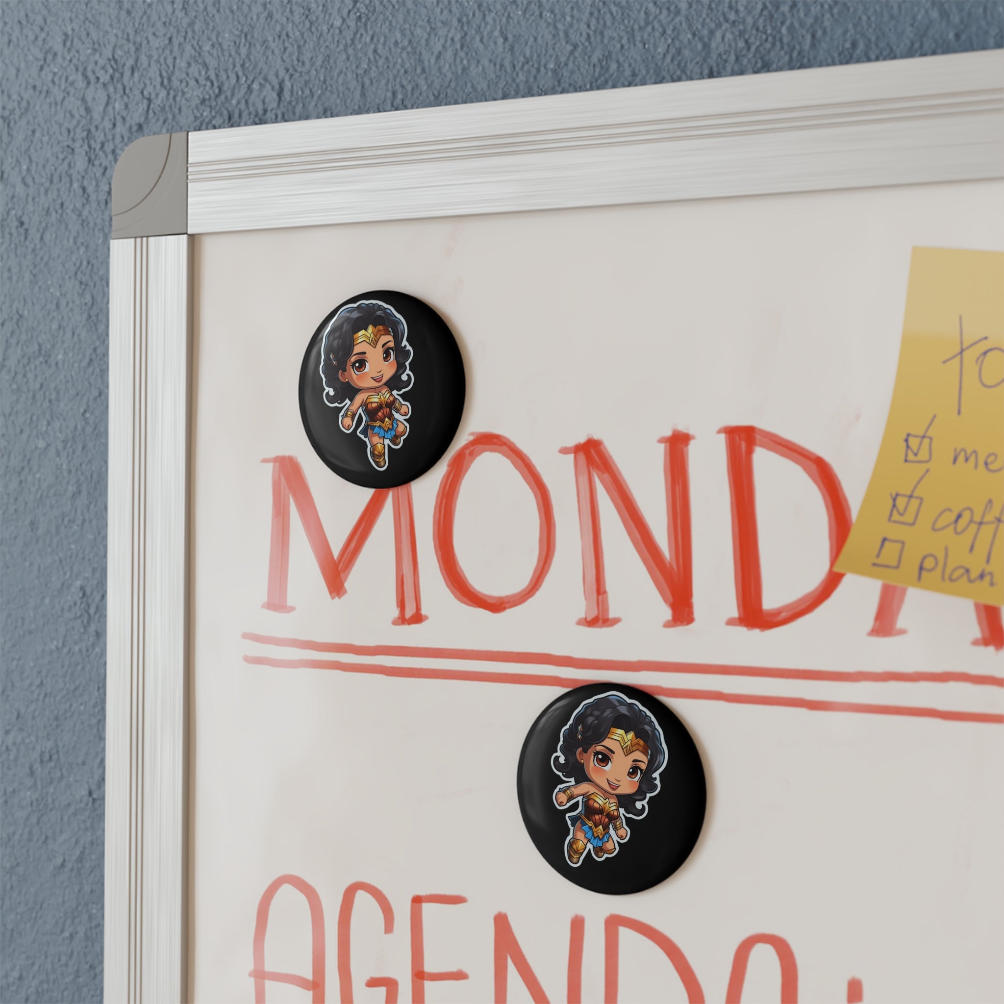 Button Magnet, Round (1 & 10 pcs) - Baby Wonder Woman 01