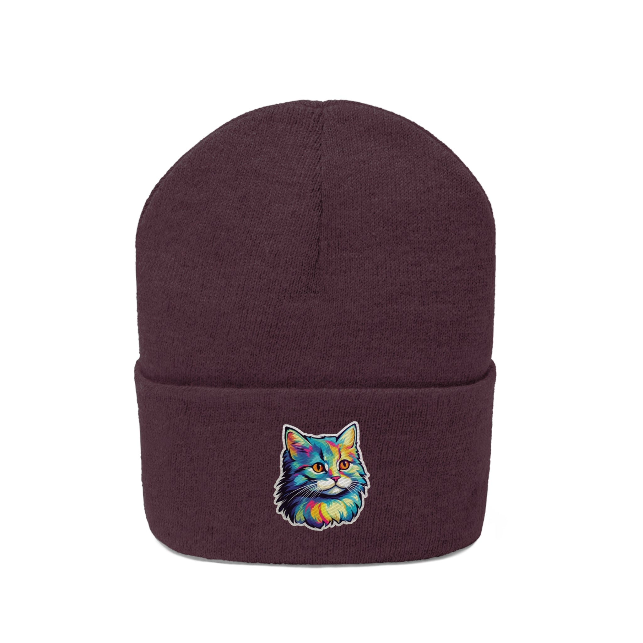 Knit Beanie - Kitten Pop Art 01