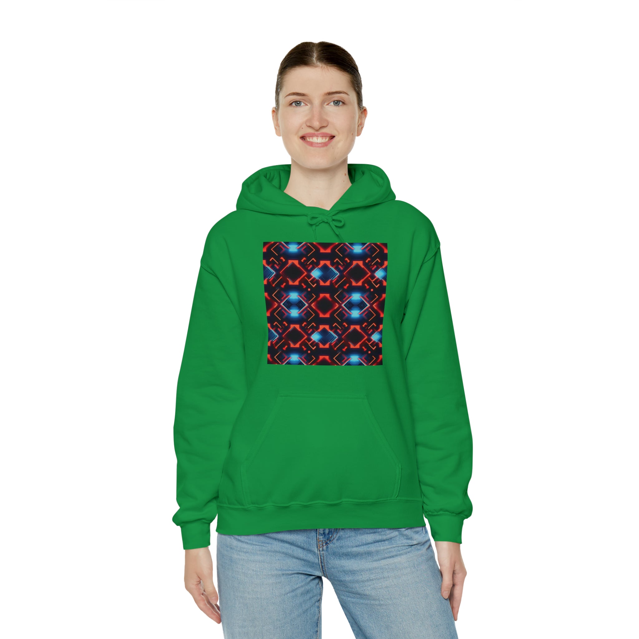 Unisex Heavy Blend™ Hooded Sweatshirt - Abstract Neon Designs 07
