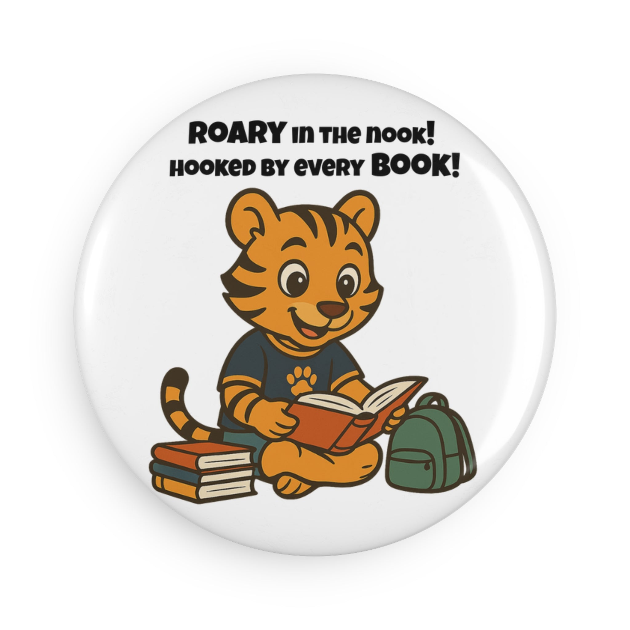 Button Magnet, Round (1 & 10 pcs) - Roary - Library time