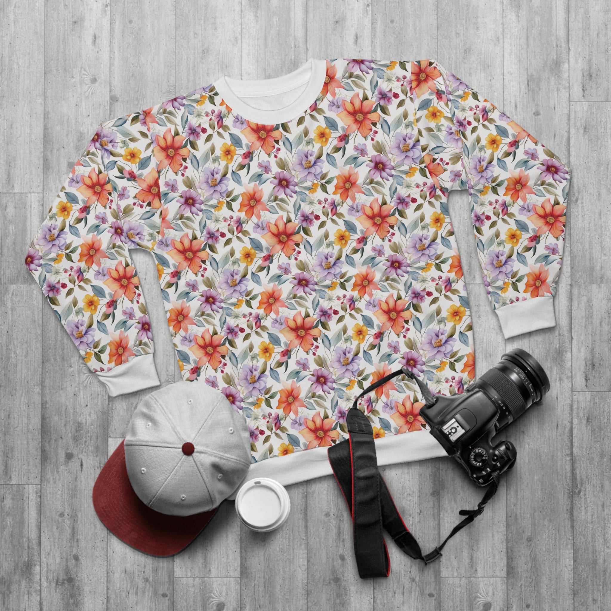 Unisex Sweatshirt (AOP) - Seamless Watercolor Designs 04