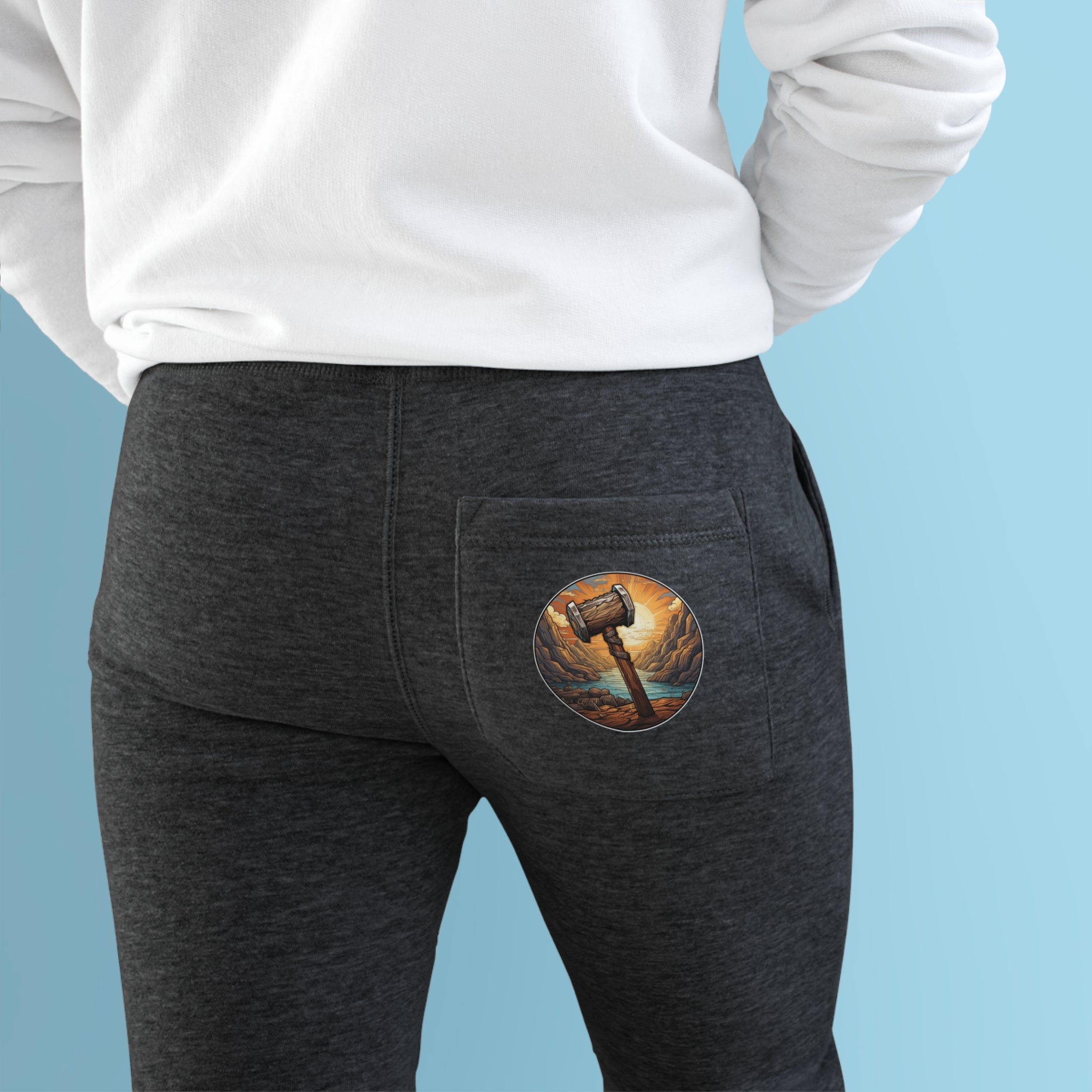 Premium Fleece Joggers - Hammer Design 02