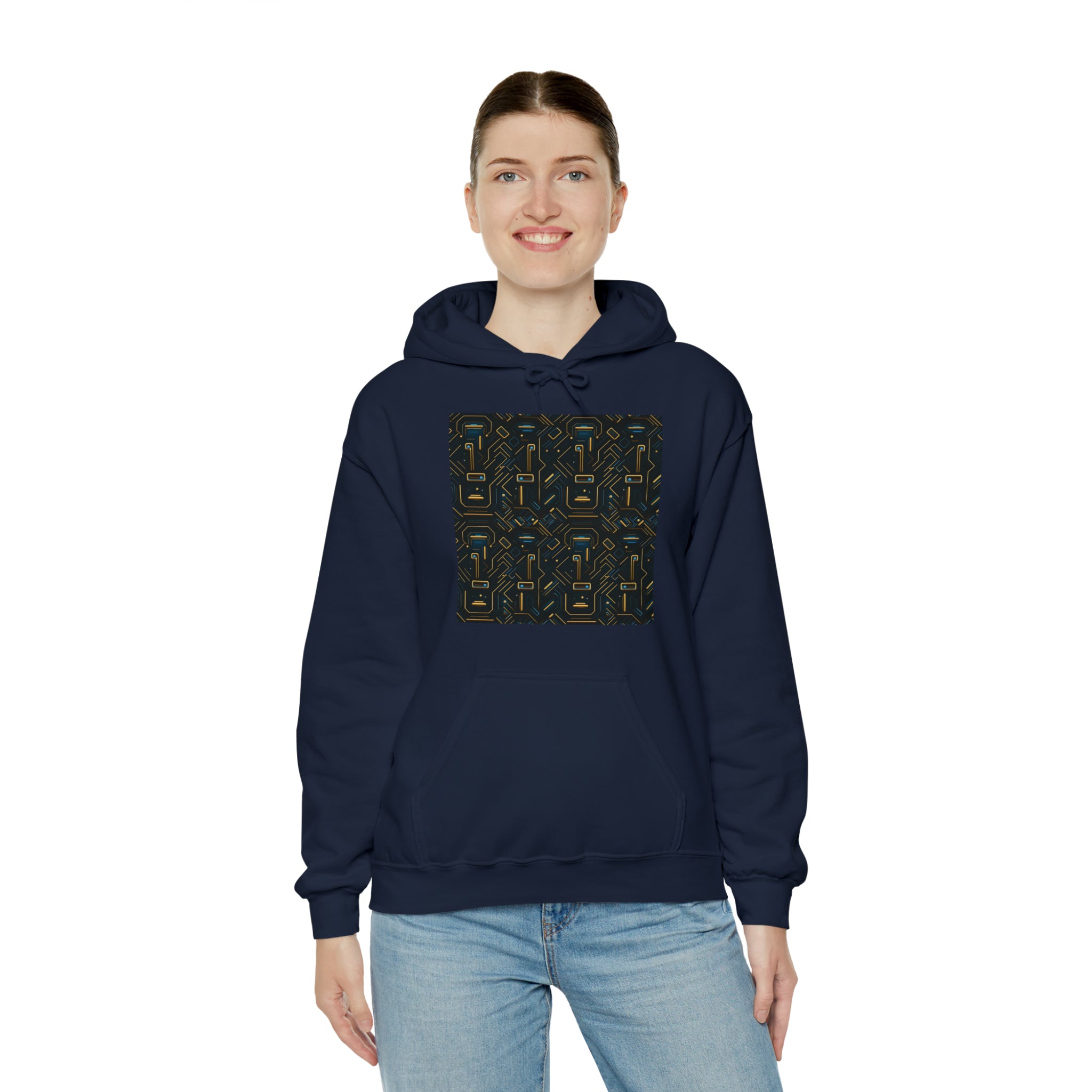 Unisex Heavy Blend™ Hooded Sweatshirt - Abstract Neon Designs 05