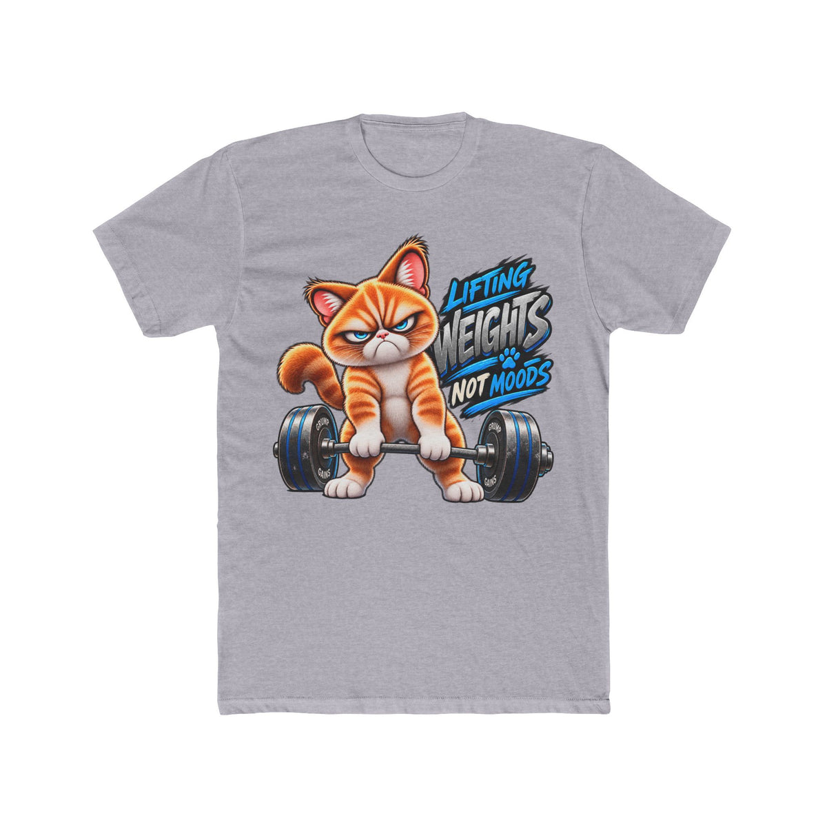 Lifting Weights, not Moods - Mildly Feral - Men's Cotton Crew Tee