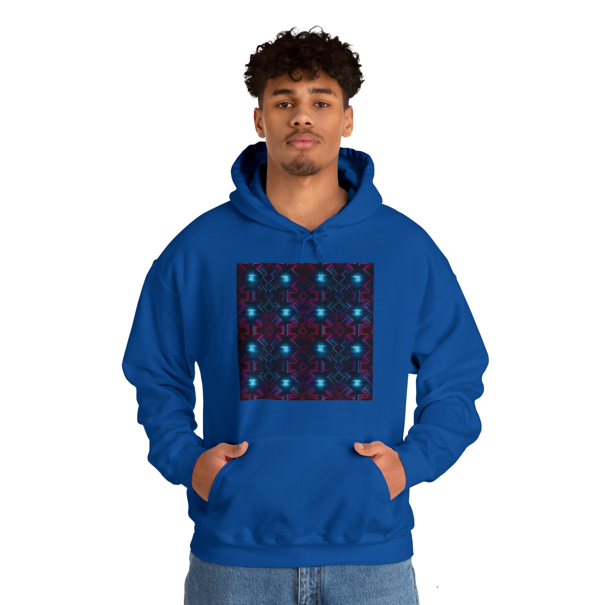 Unisex Heavy Blend™ Hooded Sweatshirt - Abstract Neon Designs 01