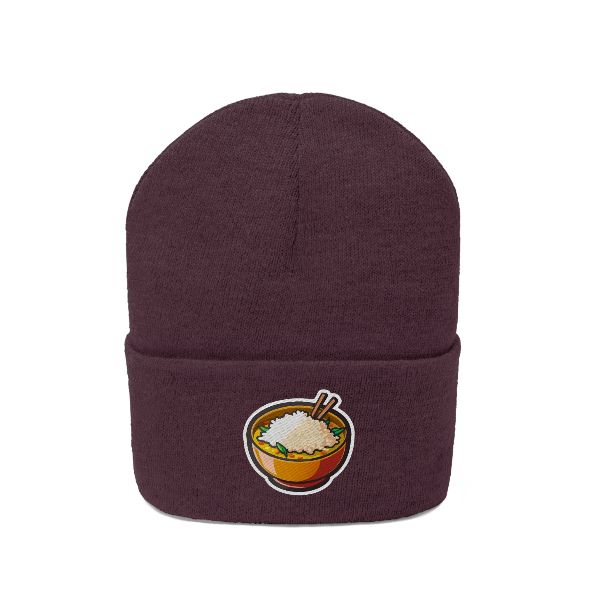 Knit Beanie - Rice Bowl Pop Art
