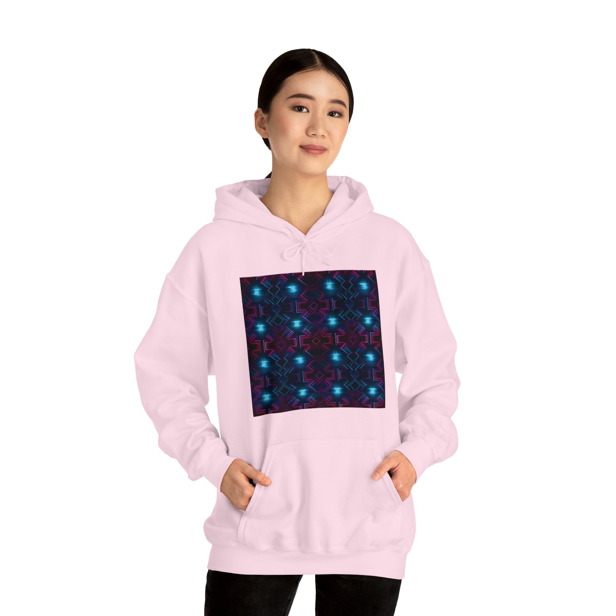 Unisex Heavy Blend™ Hooded Sweatshirt - Abstract Neon Designs 01