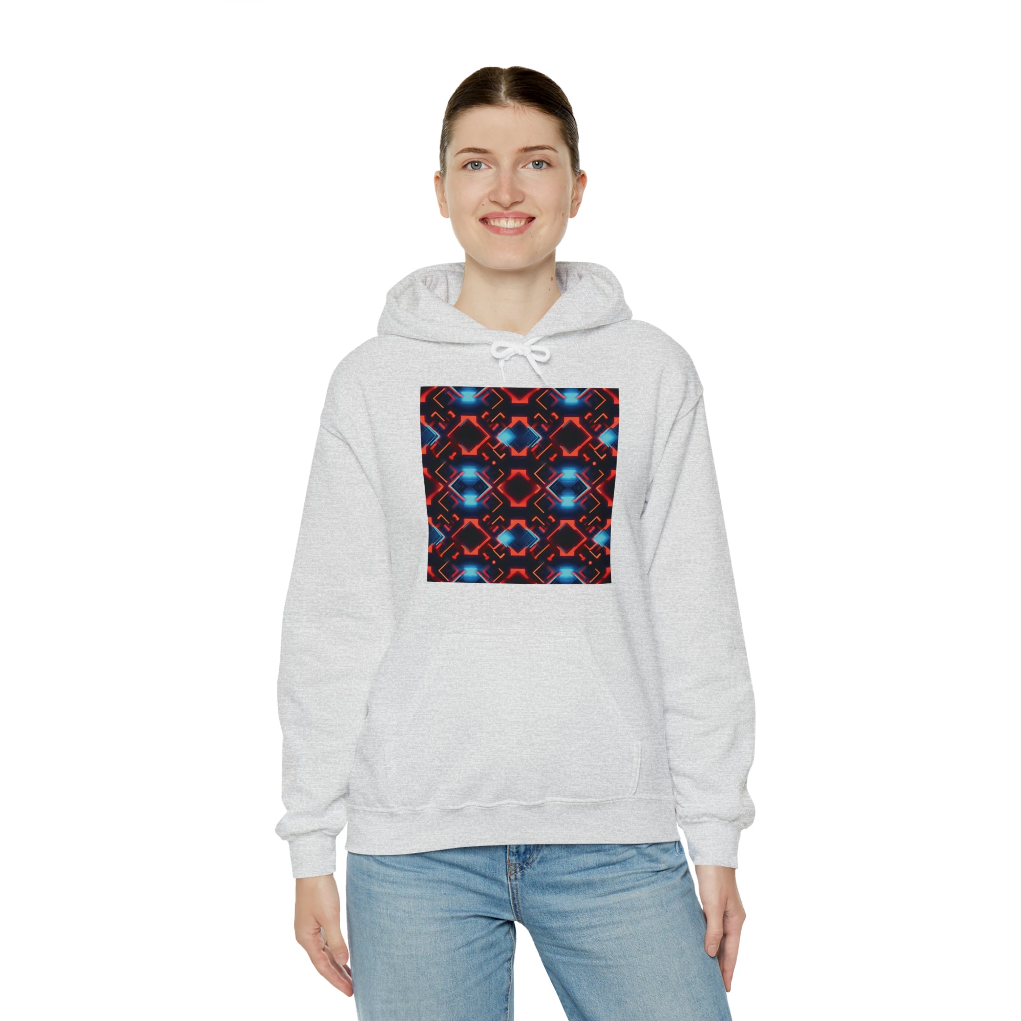Unisex Heavy Blend™ Hooded Sweatshirt - Abstract Neon Designs 07
