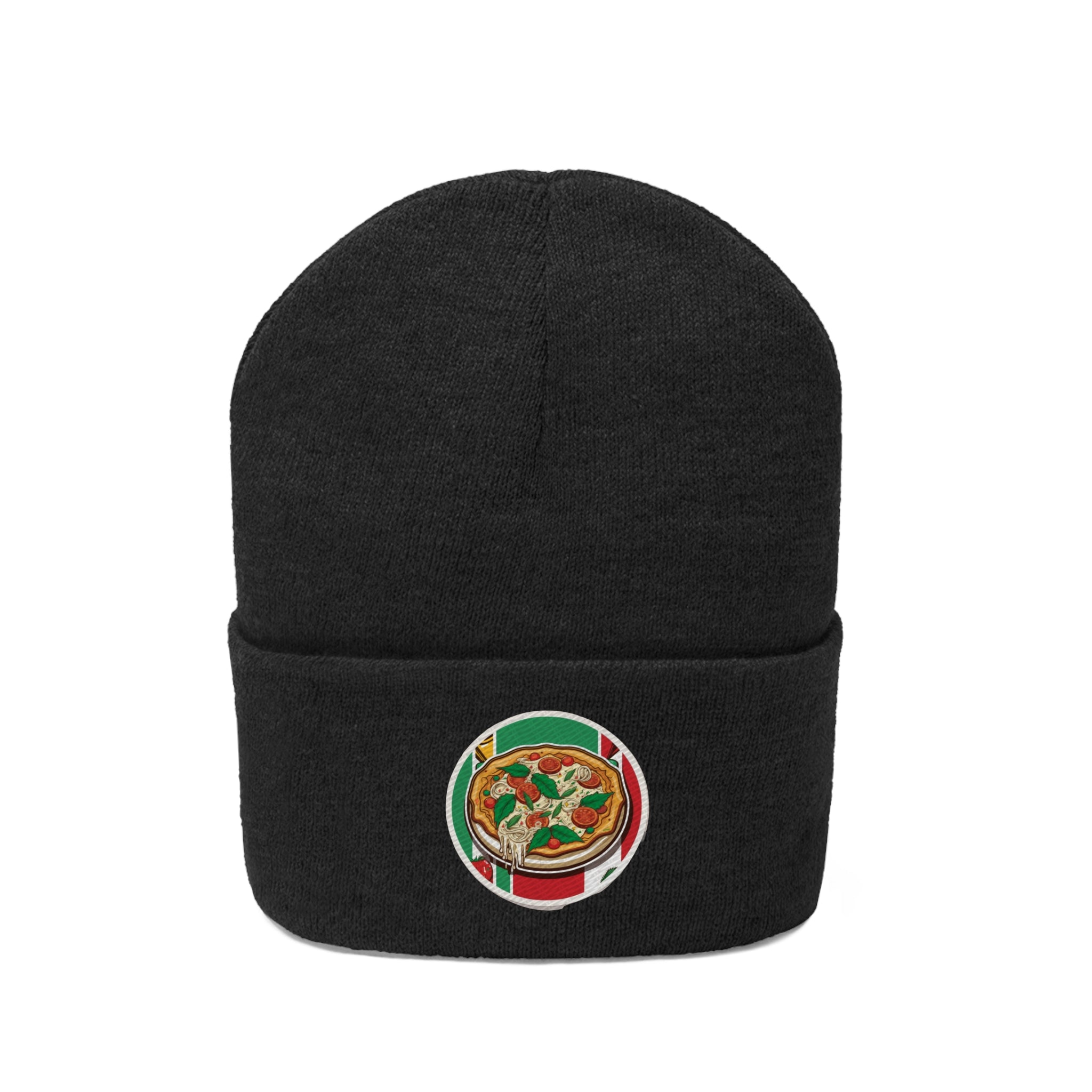 Knit Beanie - Pizza Pop Art 01