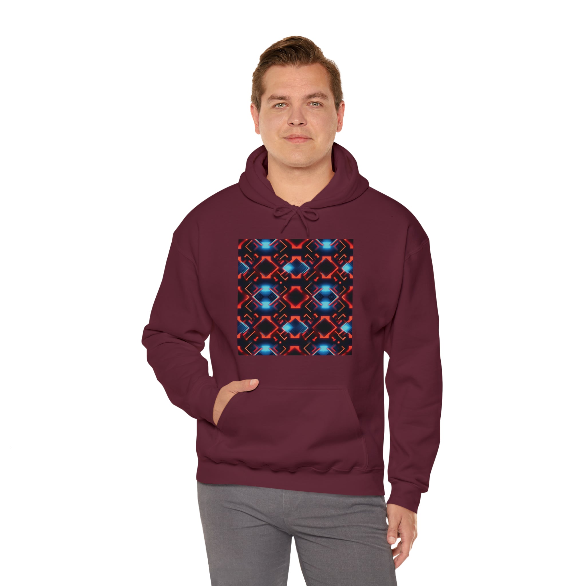 Unisex Heavy Blend™ Hooded Sweatshirt - Abstract Neon Designs 07
