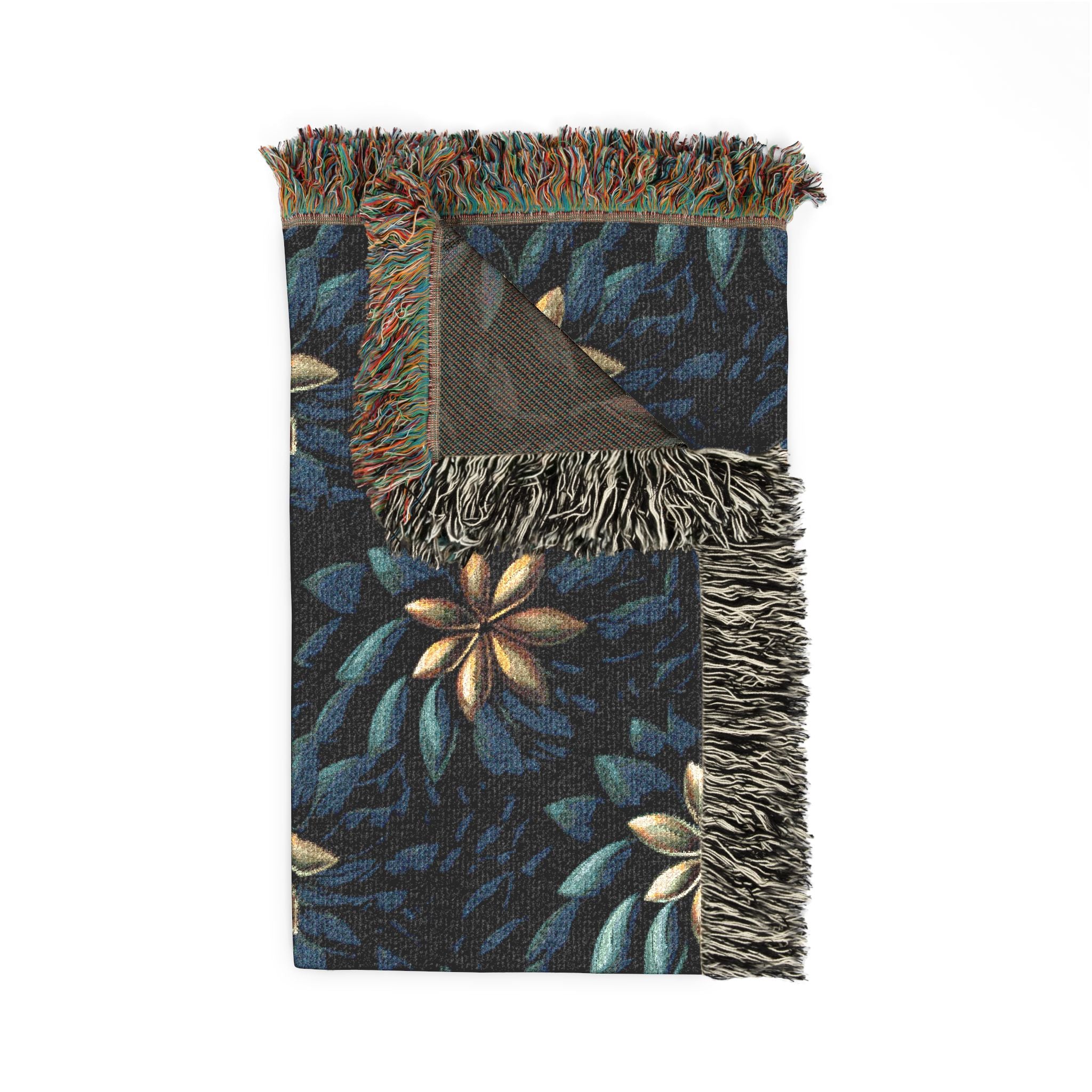 Woven Throw Blanket — Reversible Cozy Check Pattern for Living Room & Cabin - Design 03