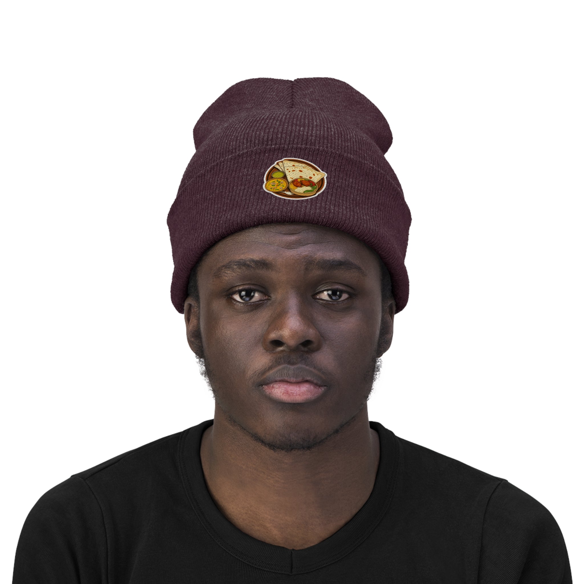 Knit Beanie - Naan & Curry Pop Art