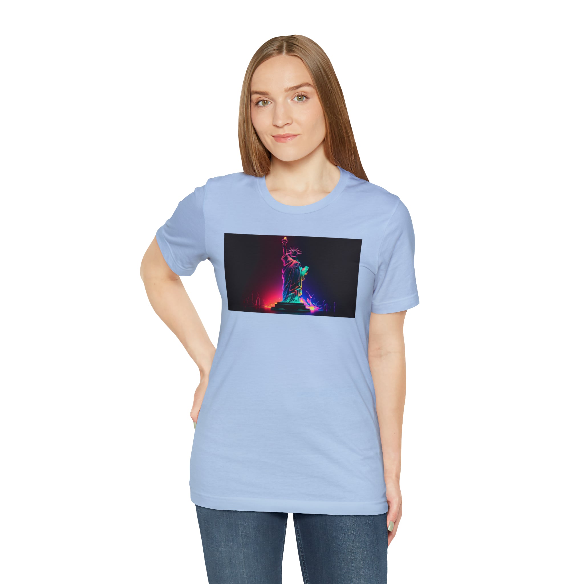 Unisex Jersey Short Sleeve Tee - Statue of Liberty, New York, USA