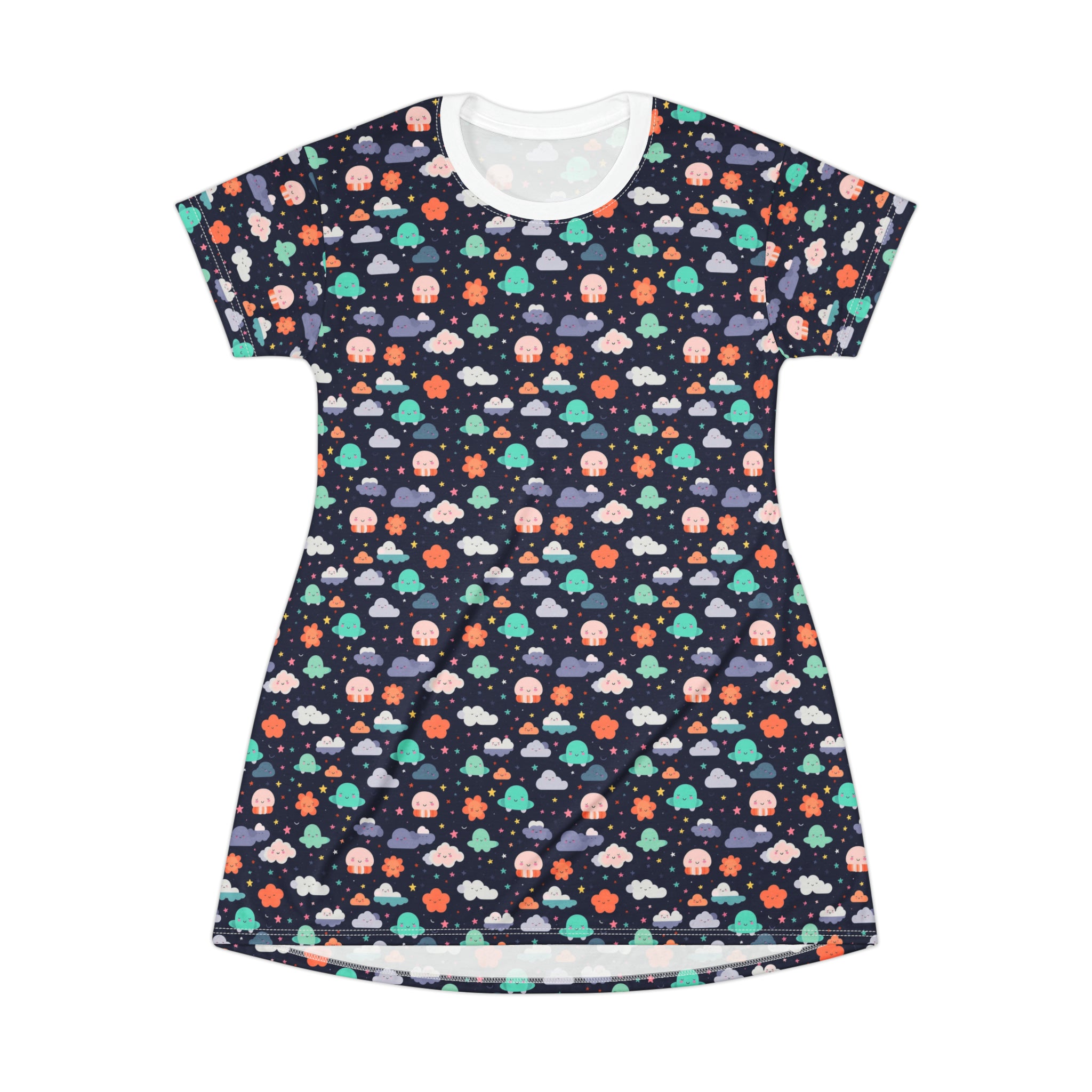 T-Shirt Dress (AOP) - Adorable Seamless Design 09