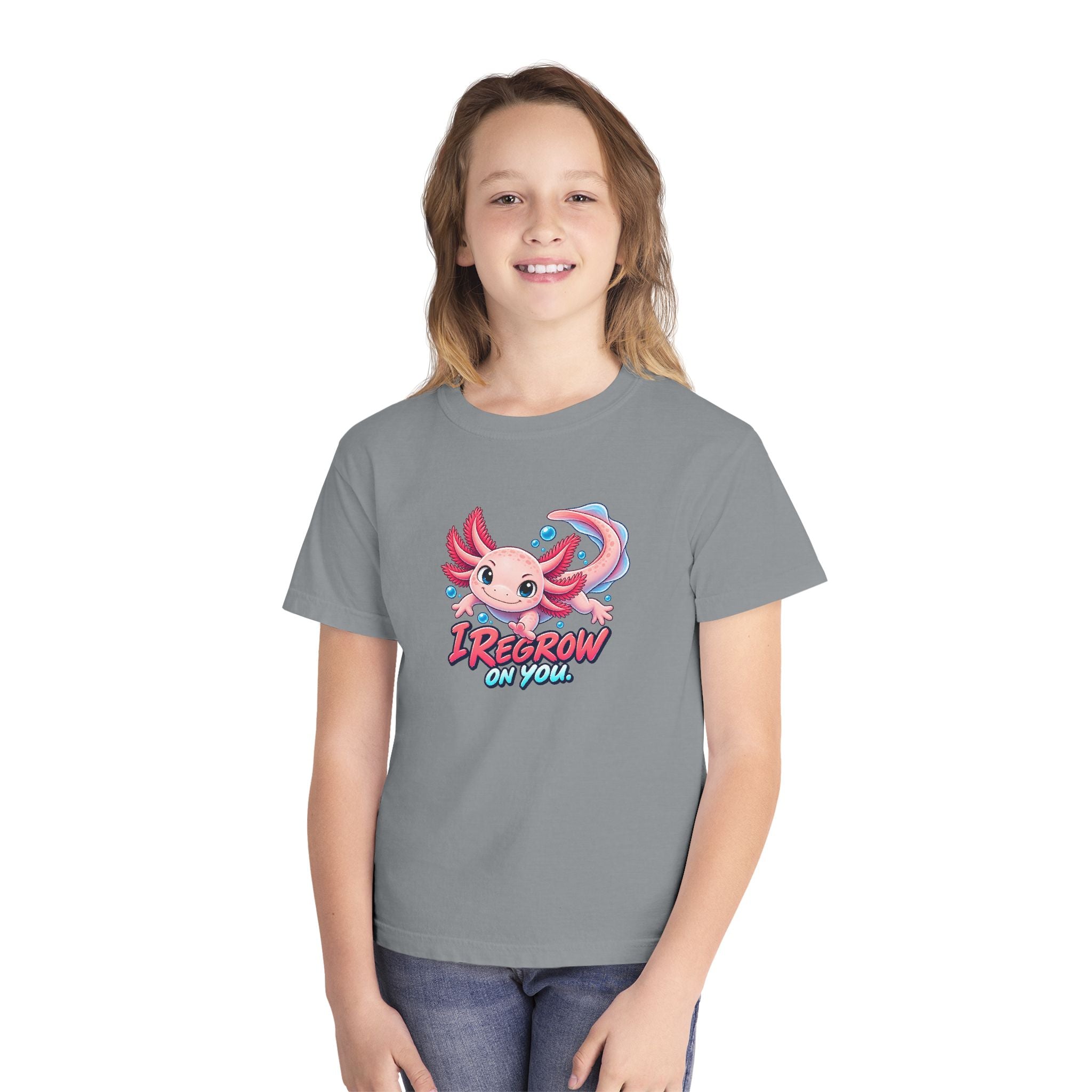 Youth Midweight Cotton Tee - Axolotl