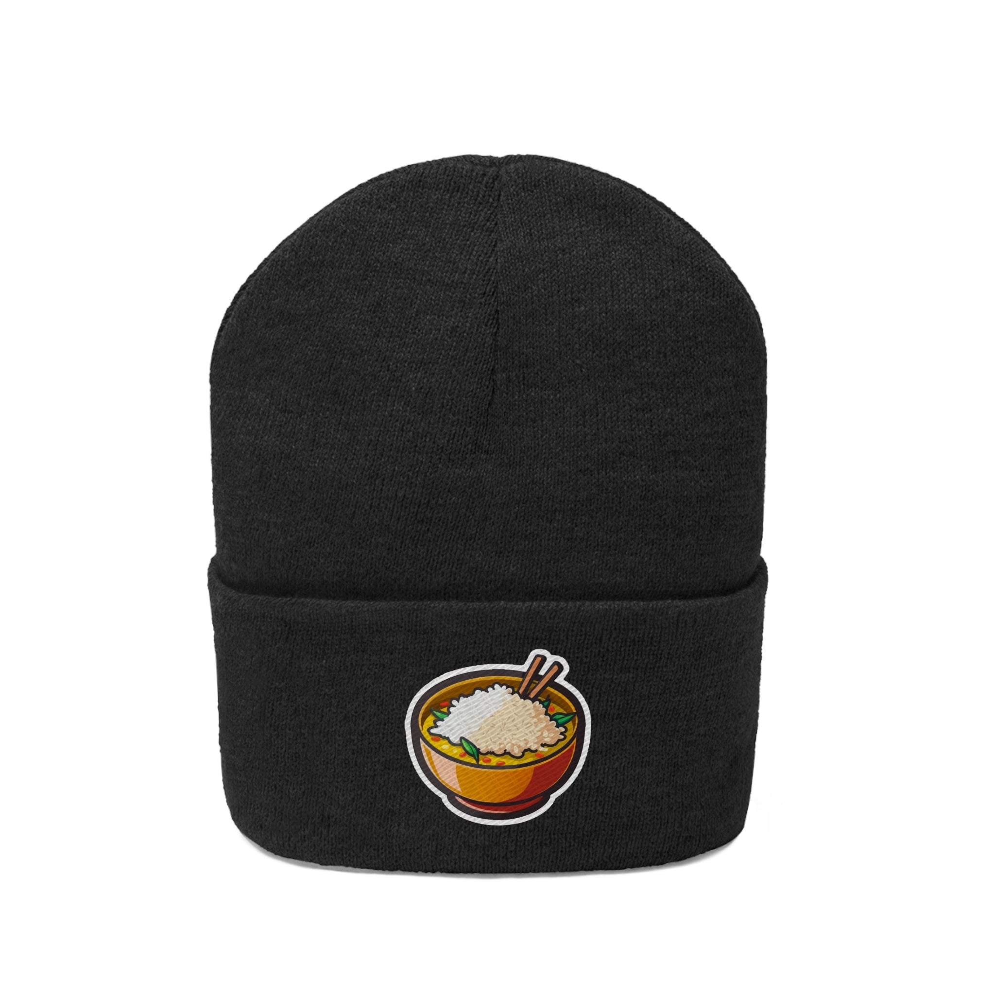 Knit Beanie - Rice Bowl Pop Art