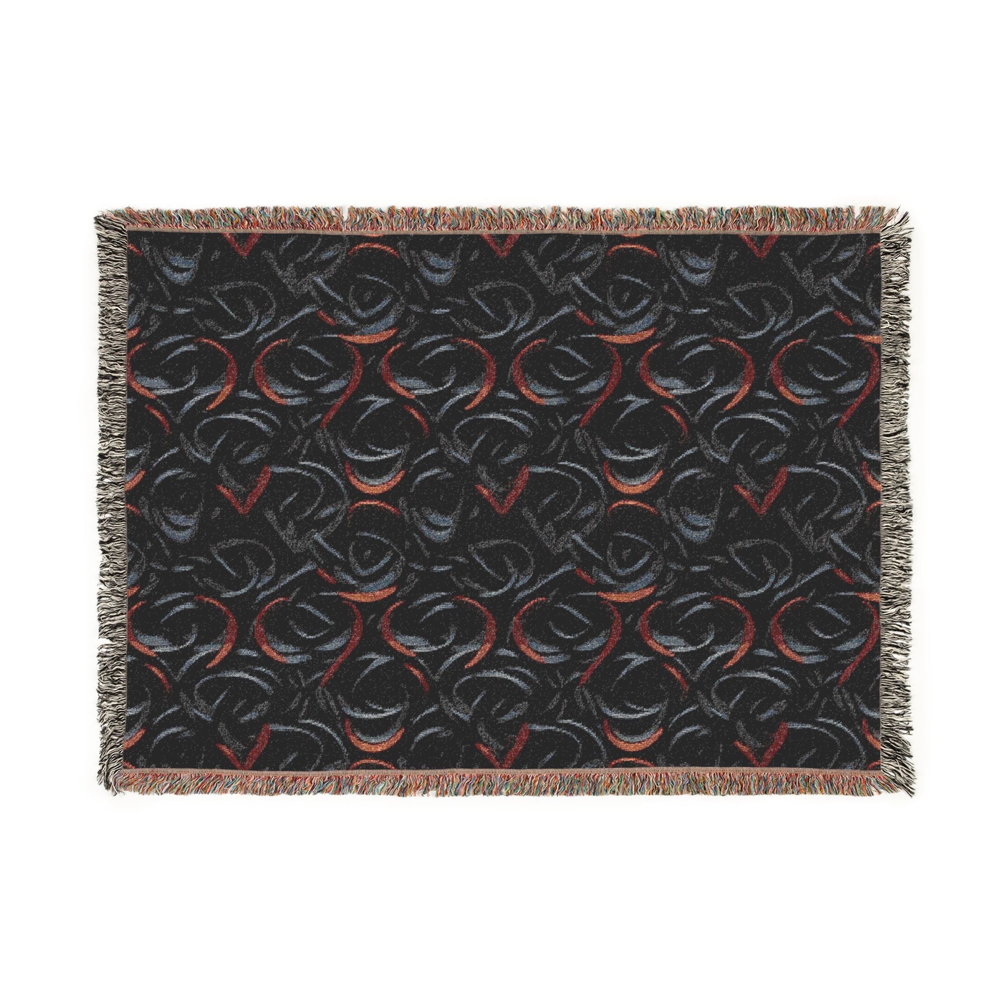Woven Throw Blanket — Reversible Cozy Check Pattern for Living Room & Cabin - Design 04