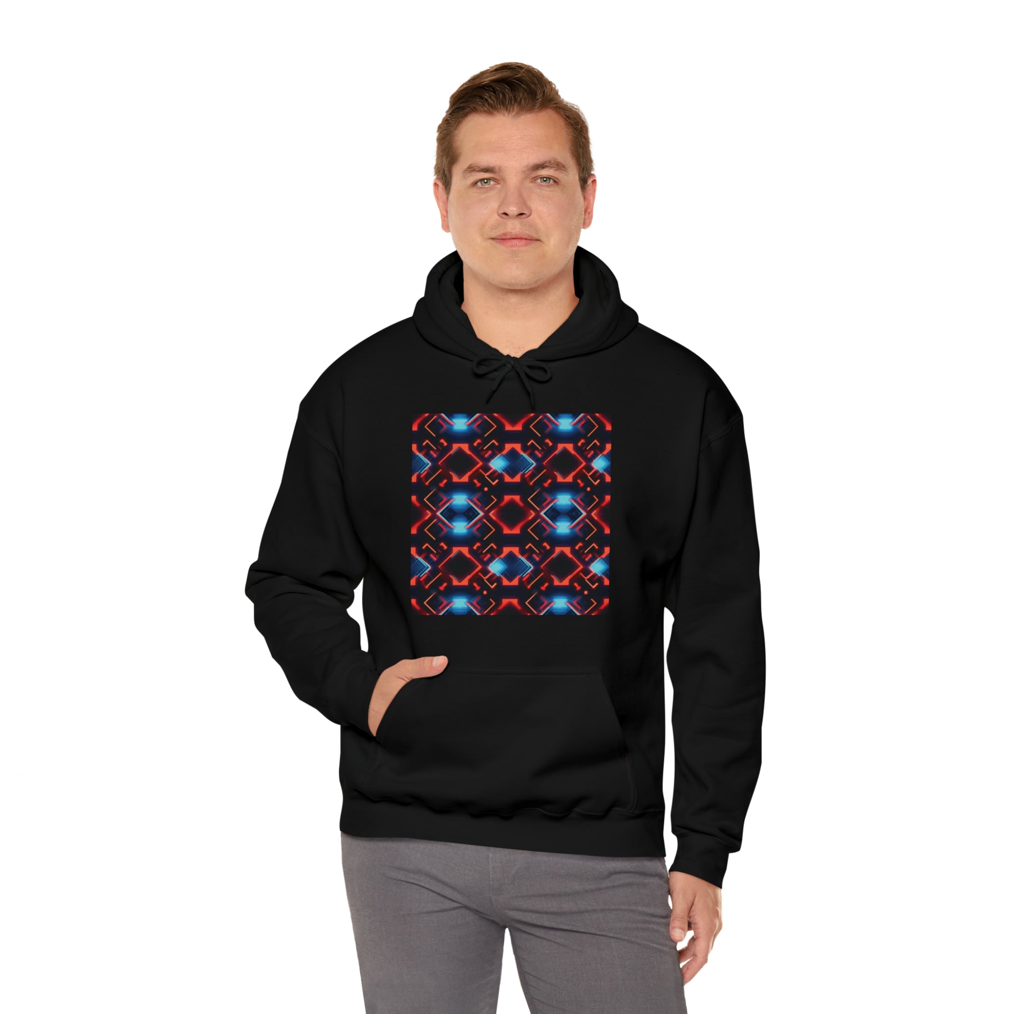 Unisex Heavy Blend™ Hooded Sweatshirt - Abstract Neon Designs 07