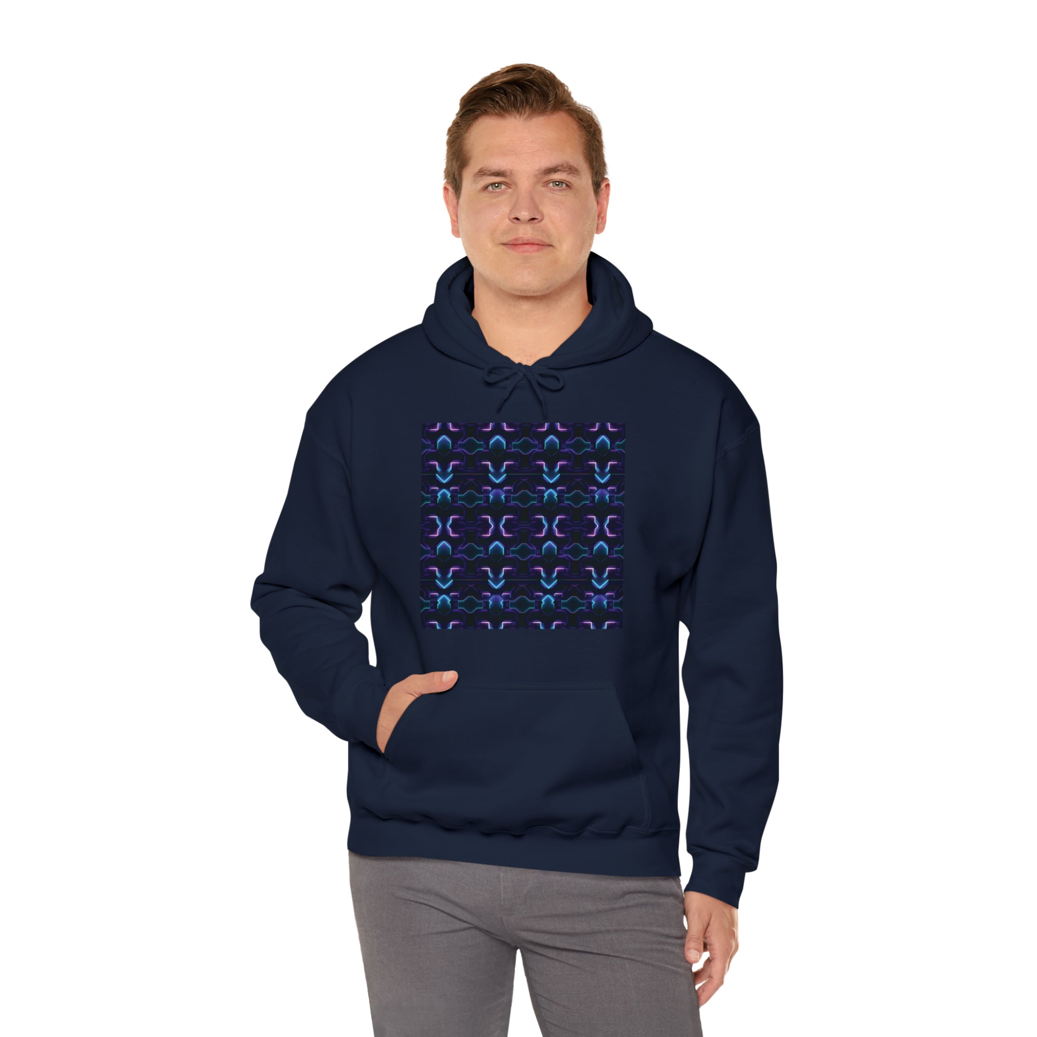 Unisex Heavy Blend™ Hooded Sweatshirt - Abstract Neon Designs 06