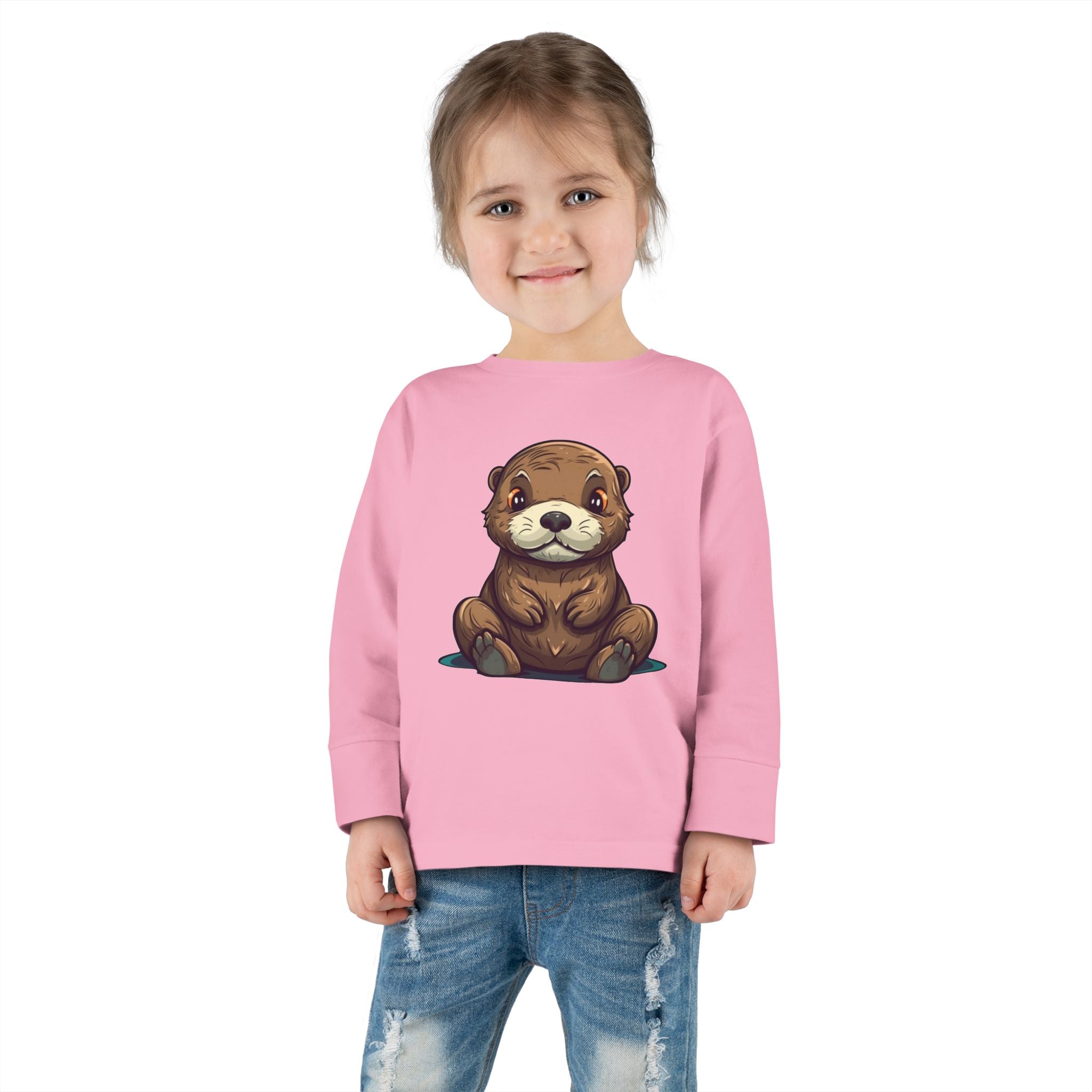Toddler Long Sleeve Tee - Sea Otter Pup