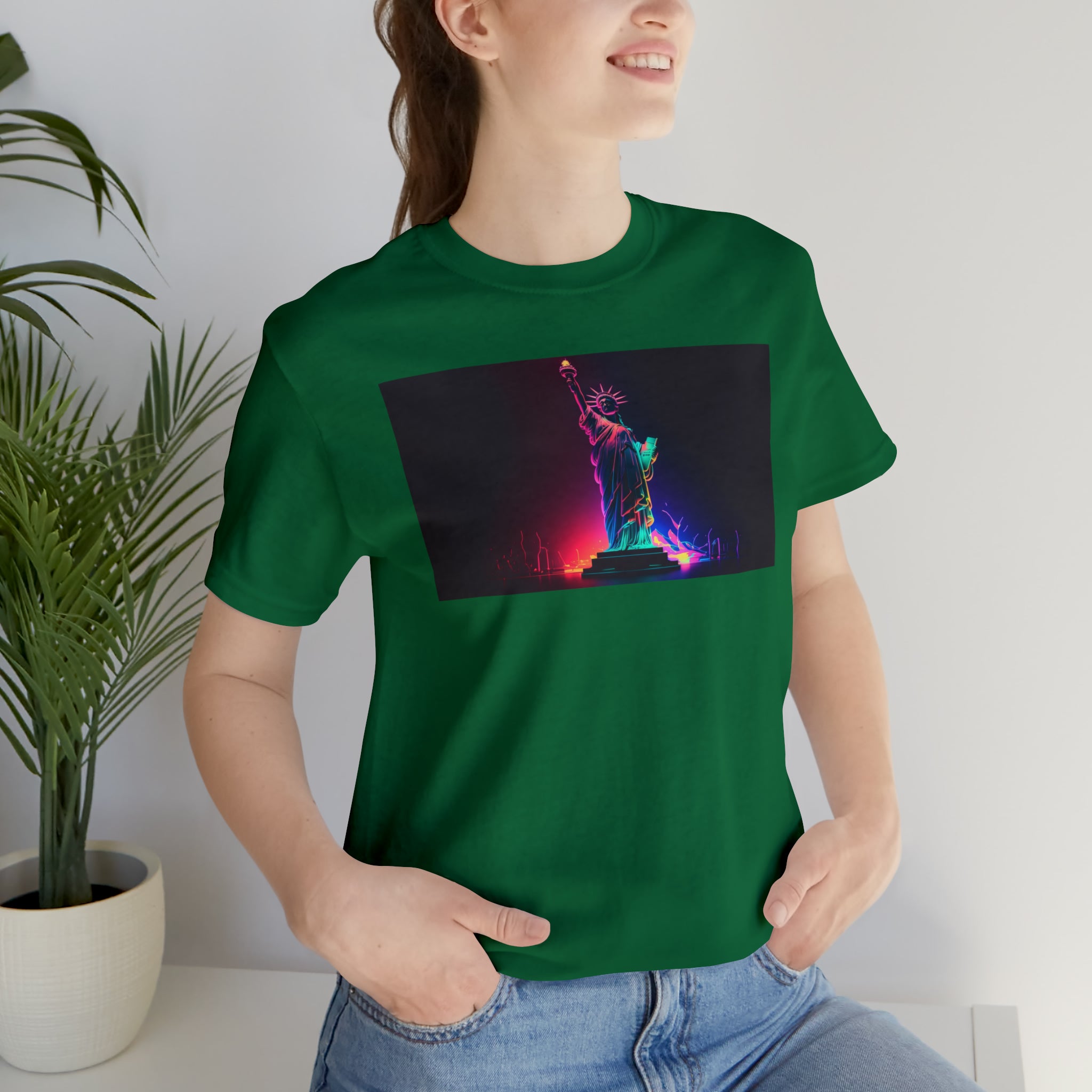 Unisex Jersey Short Sleeve Tee - Statue of Liberty, New York, USA