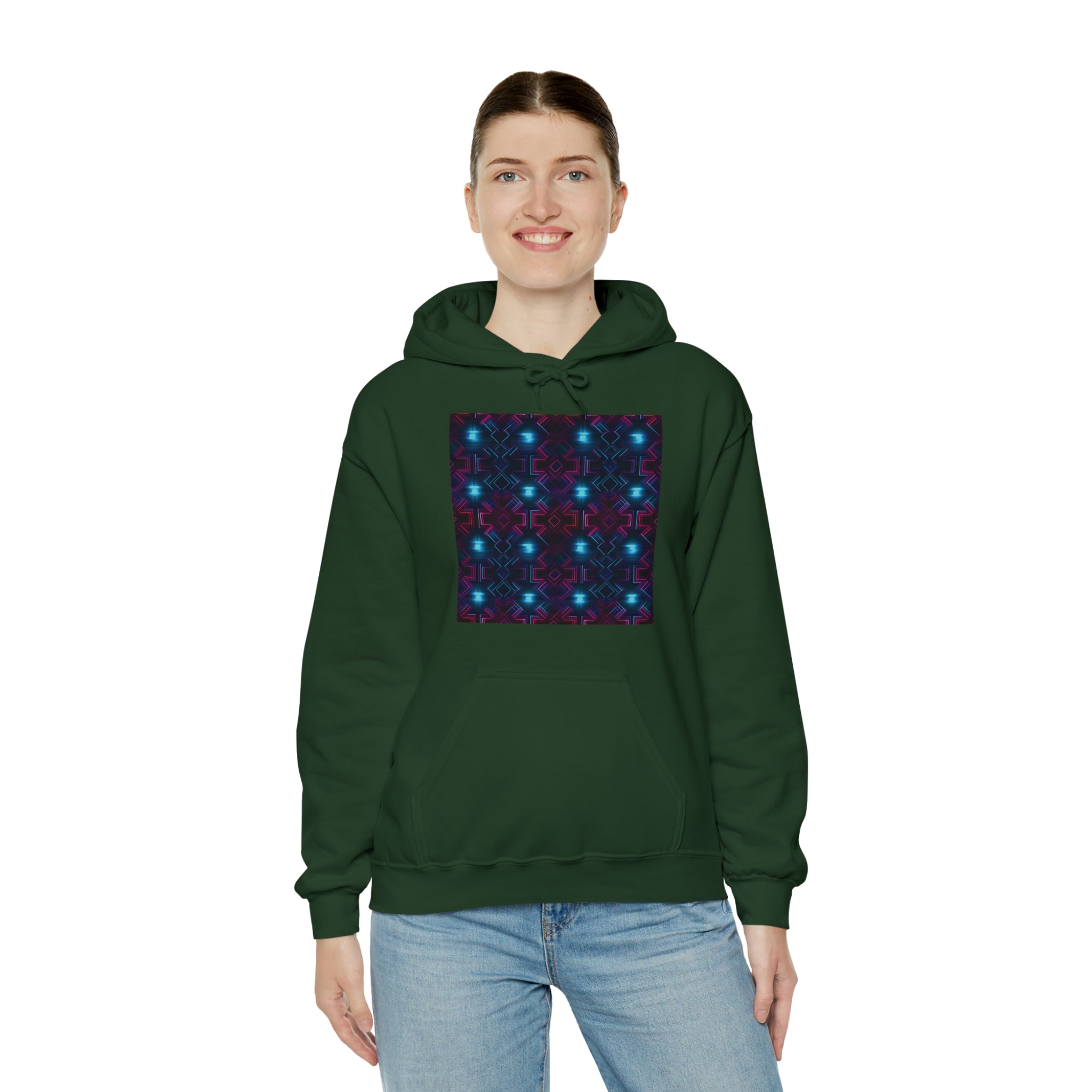 Unisex Heavy Blend™ Hooded Sweatshirt - Abstract Neon Designs 01
