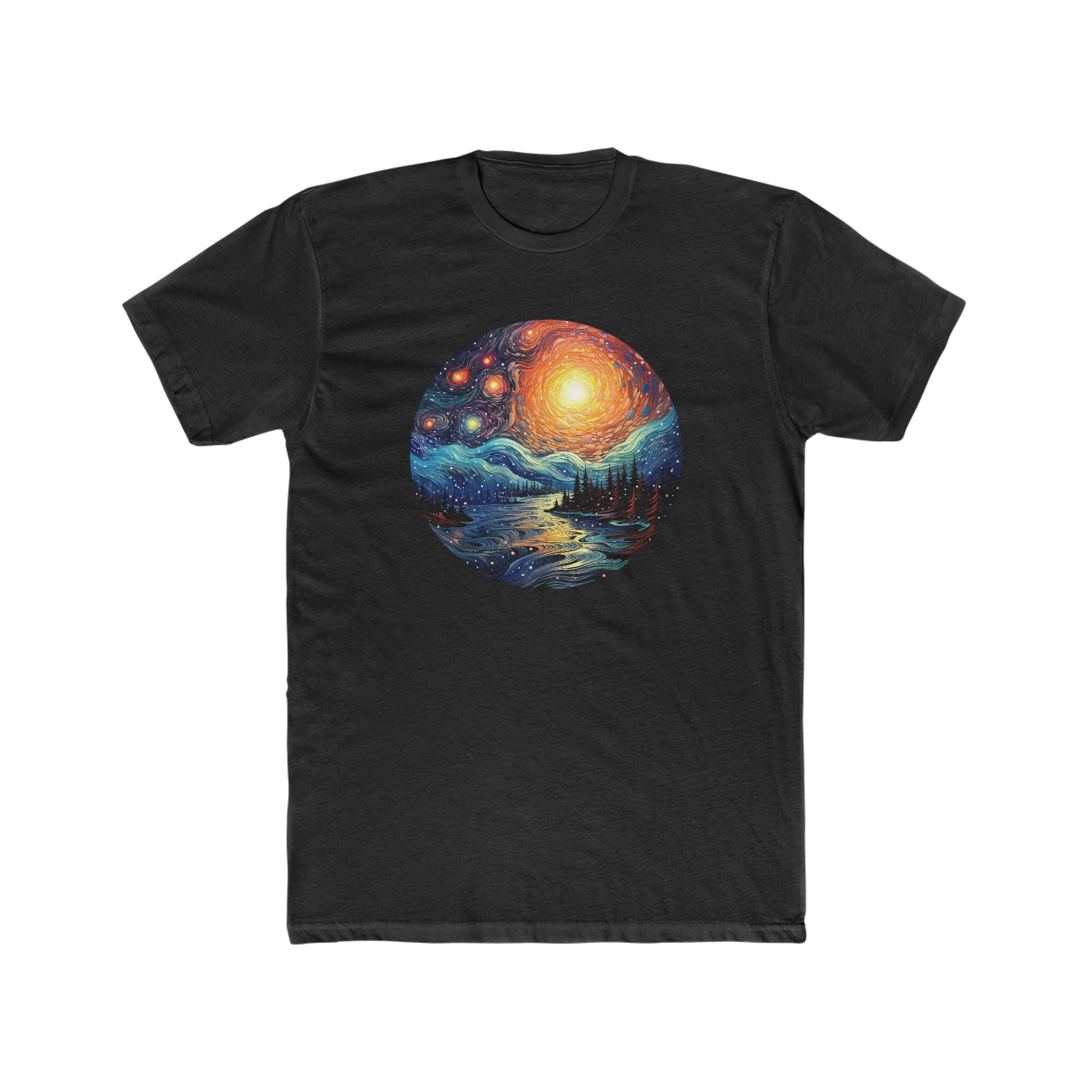 Men's Cotton Crew Tee - Pointillism Designs 16