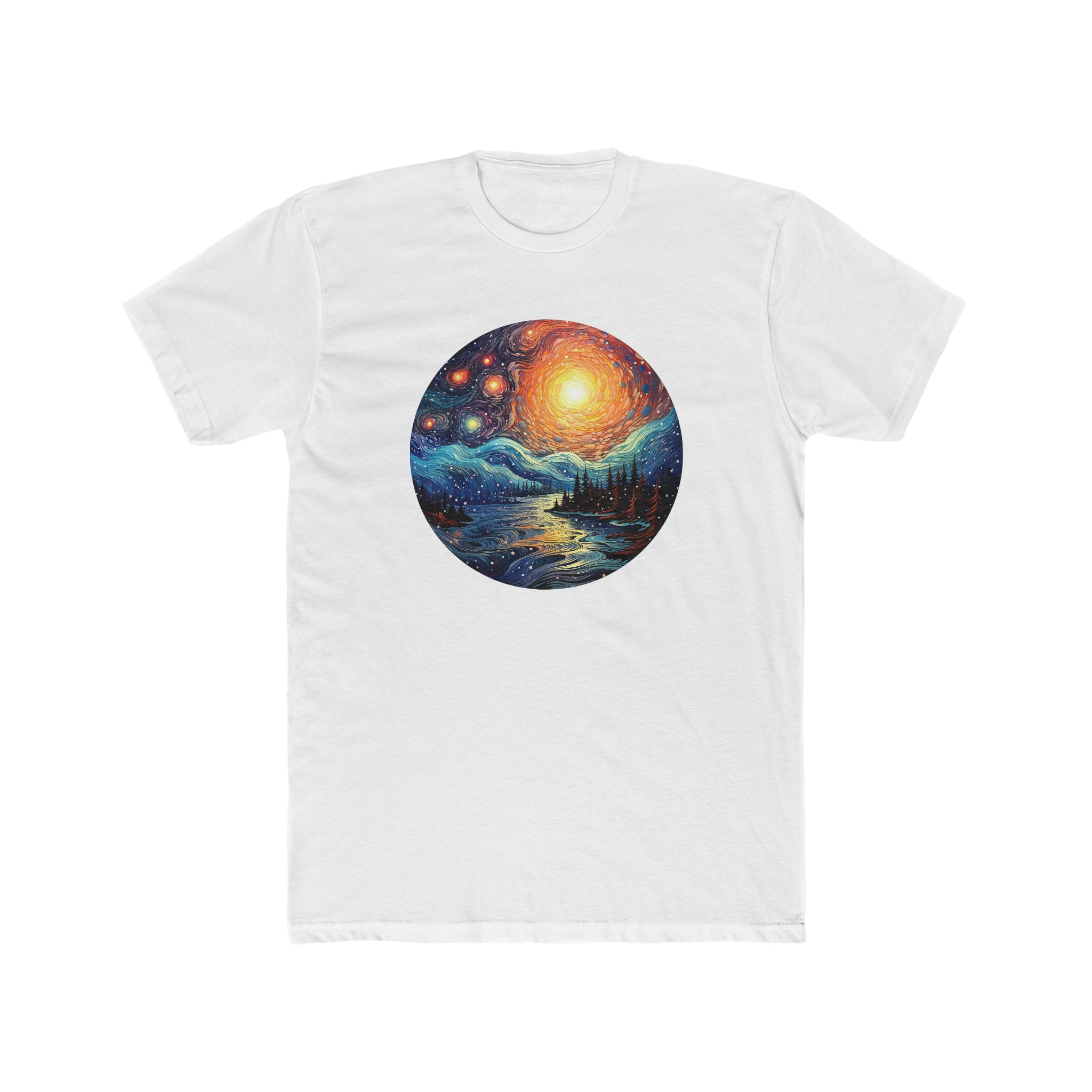 Men's Cotton Crew Tee - Pointillism Designs 16