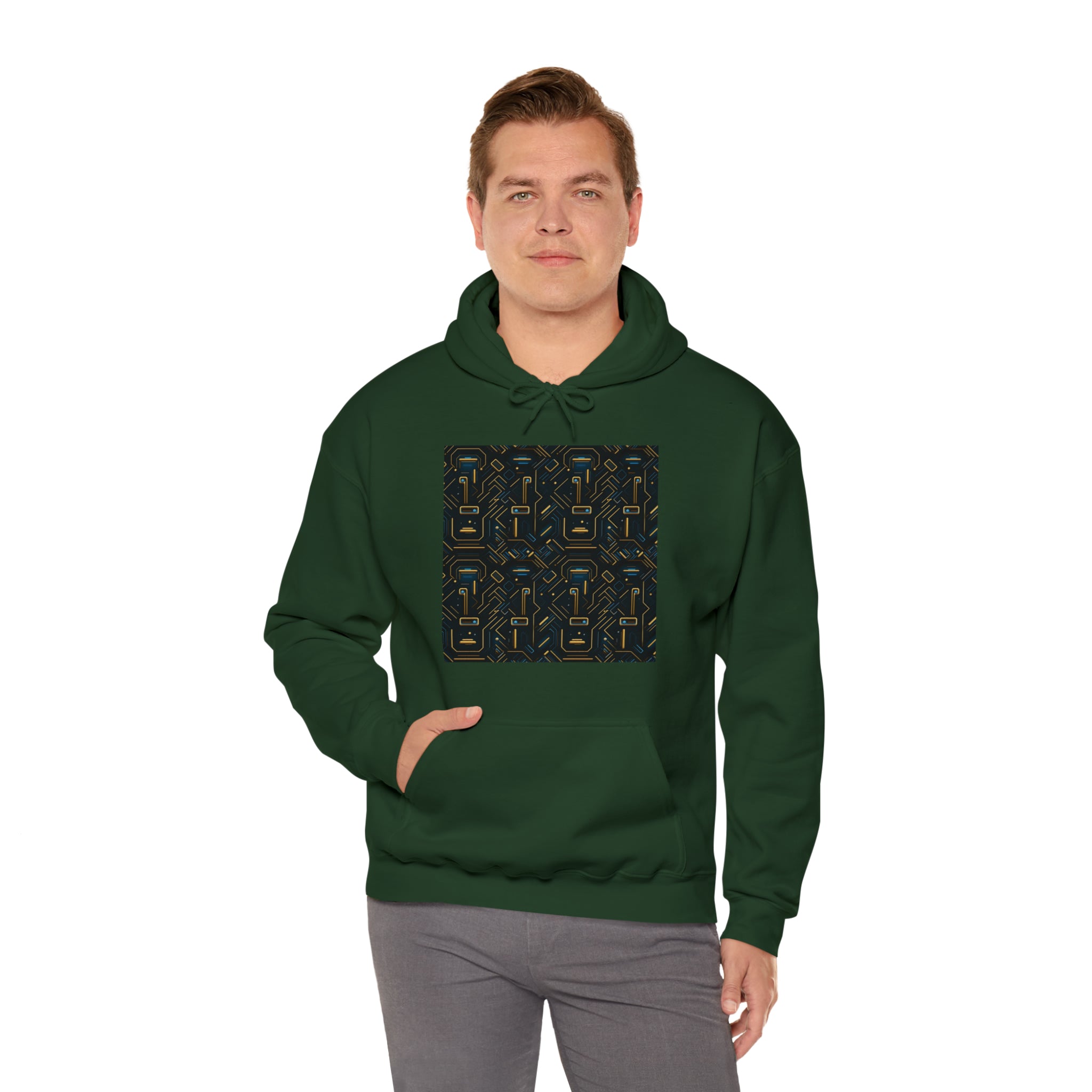 Unisex Heavy Blend™ Hooded Sweatshirt - Abstract Neon Designs 05