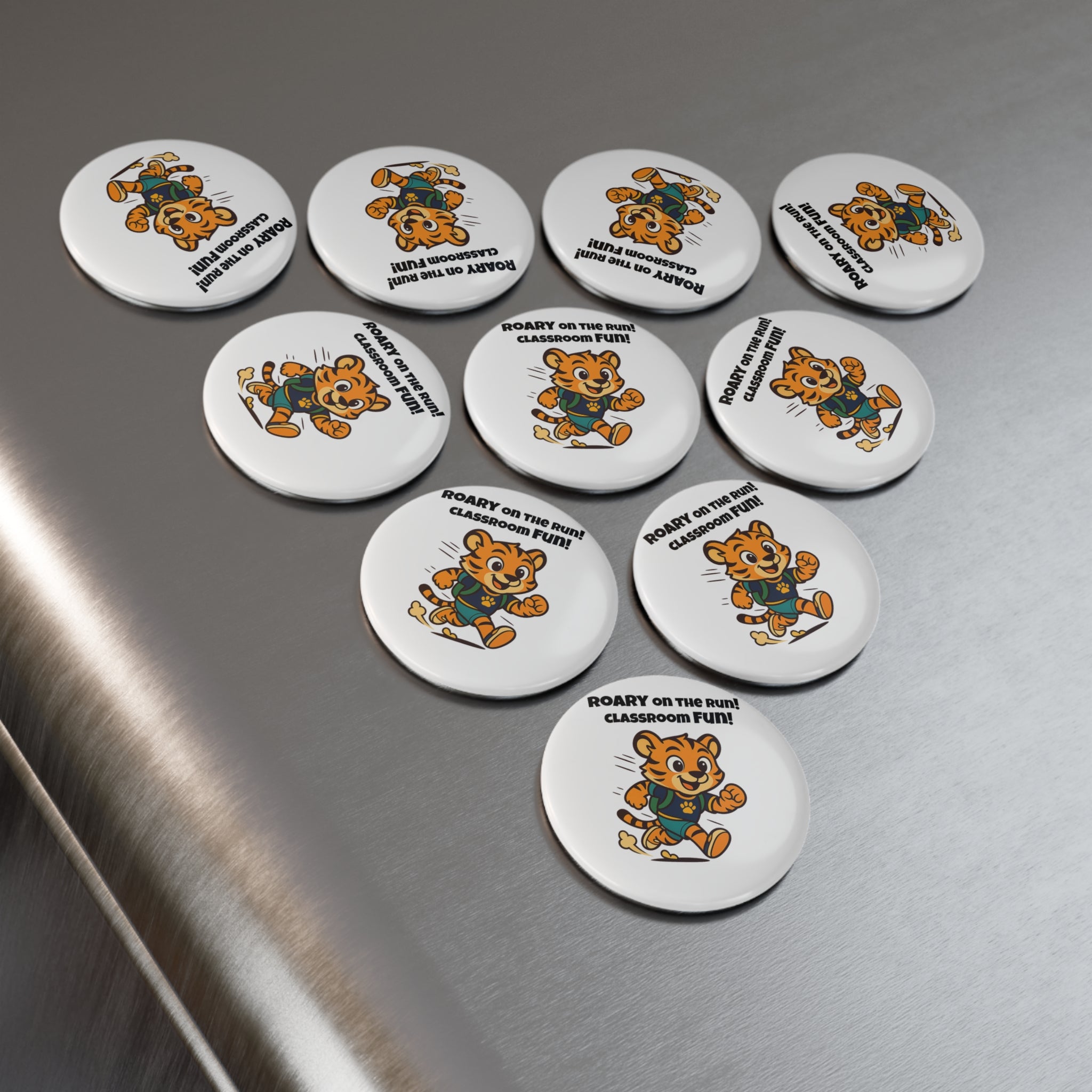 Button Magnet, Round (1 & 10 pcs) - Roary - Back to School