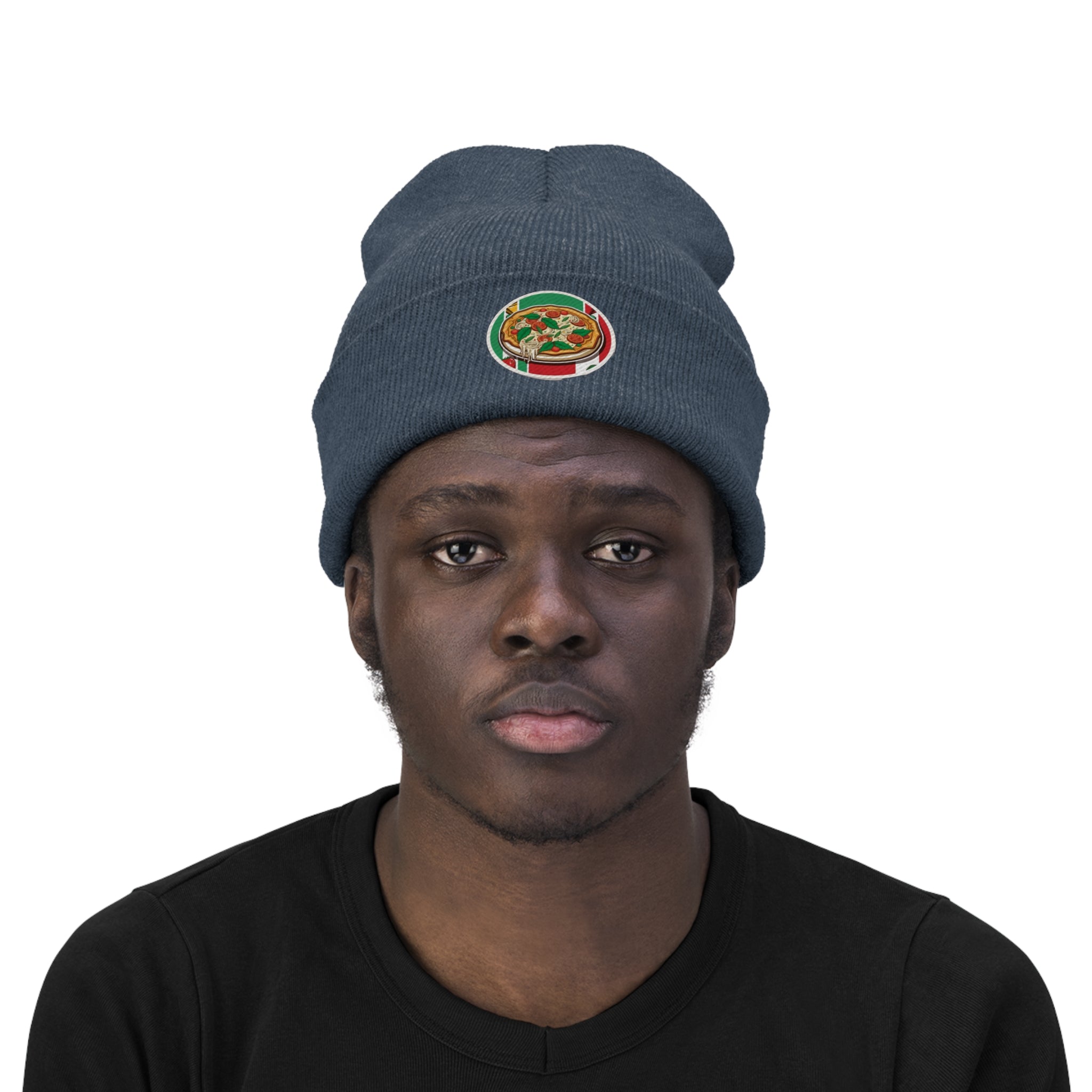 Knit Beanie - Pizza Pop Art 01