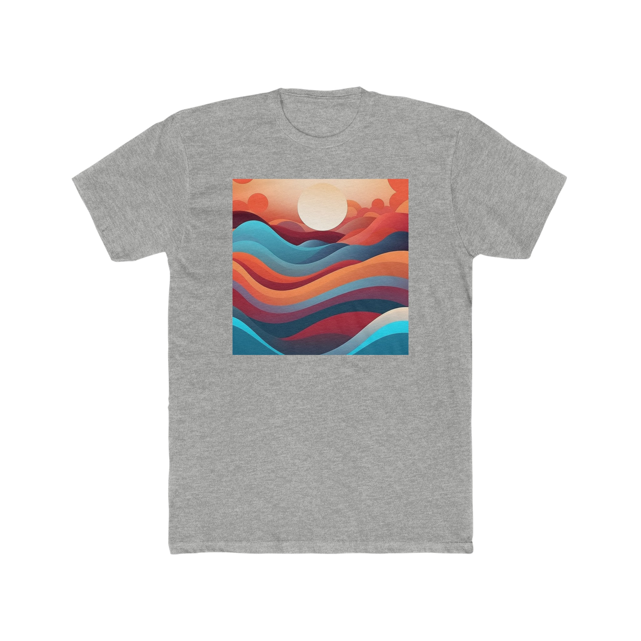 Men's Cotton Crew Tee - Vector Art Design 08