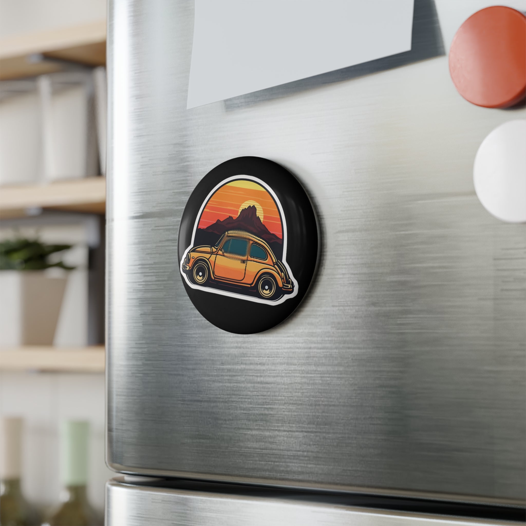 Button Magnet, Round (1 & 10 pcs) - Car