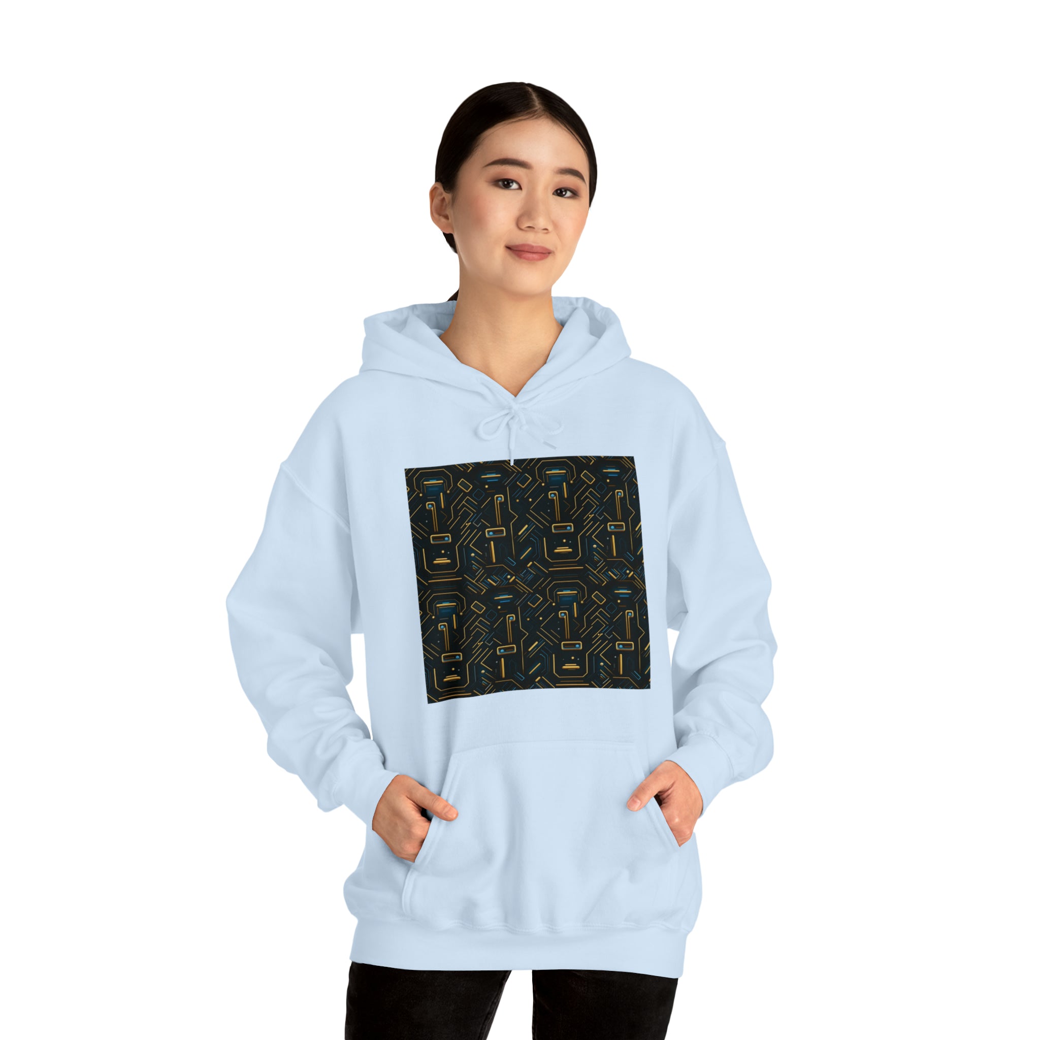 Unisex Heavy Blend™ Hooded Sweatshirt - Abstract Neon Designs 05