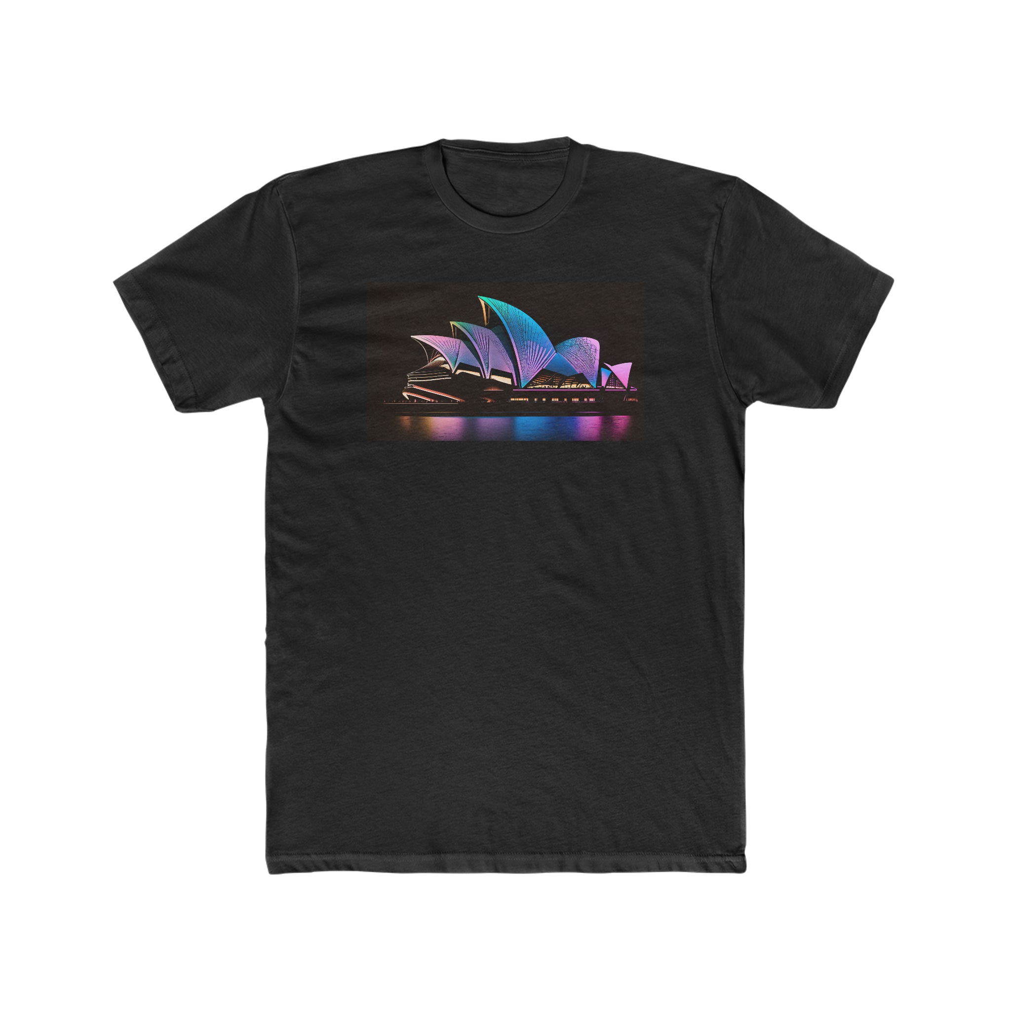 Men's Cotton Crew Tee - Fantasy Art - Sydney Opera House