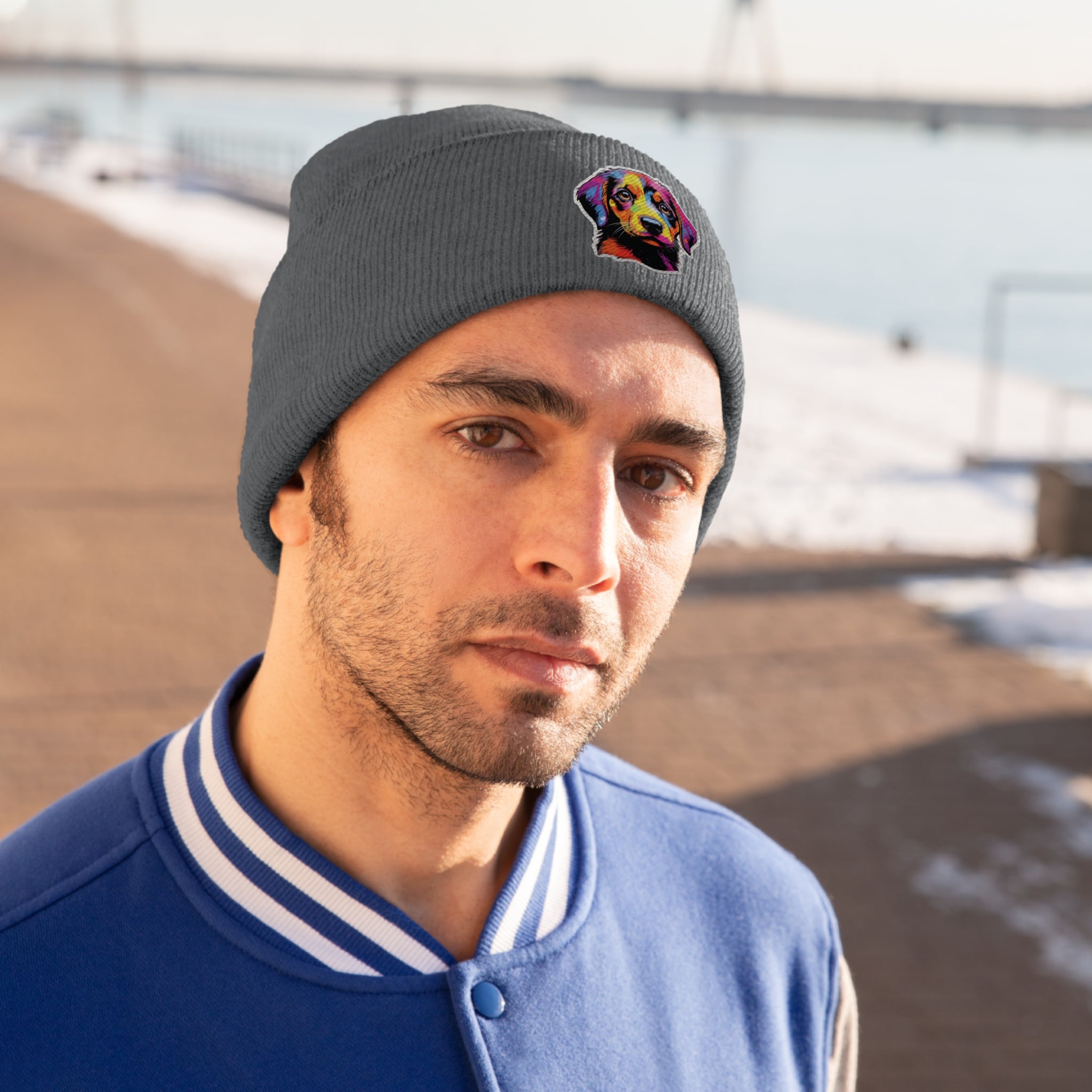 Knit Beanie - Puppy Pop Art 10