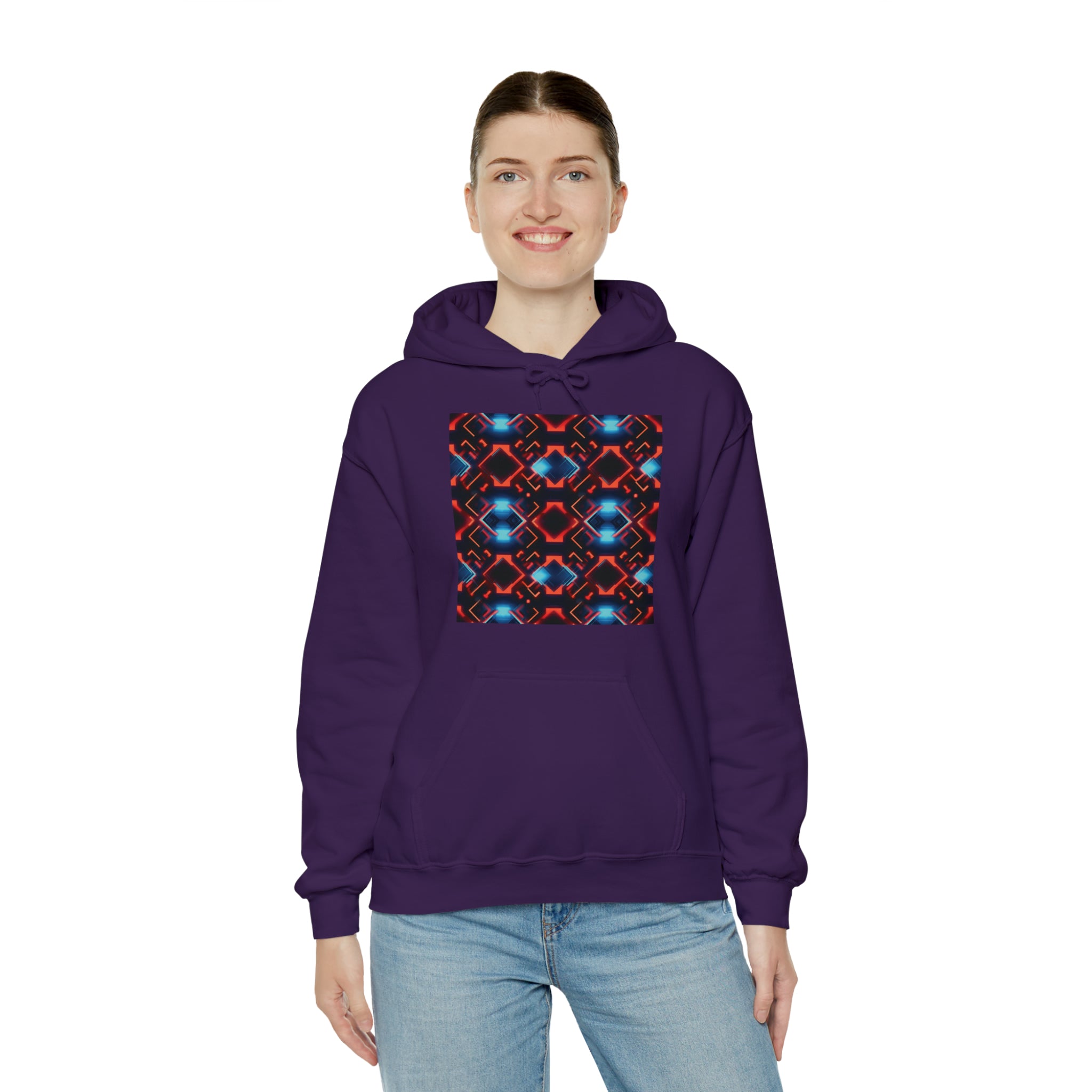 Unisex Heavy Blend™ Hooded Sweatshirt - Abstract Neon Designs 07