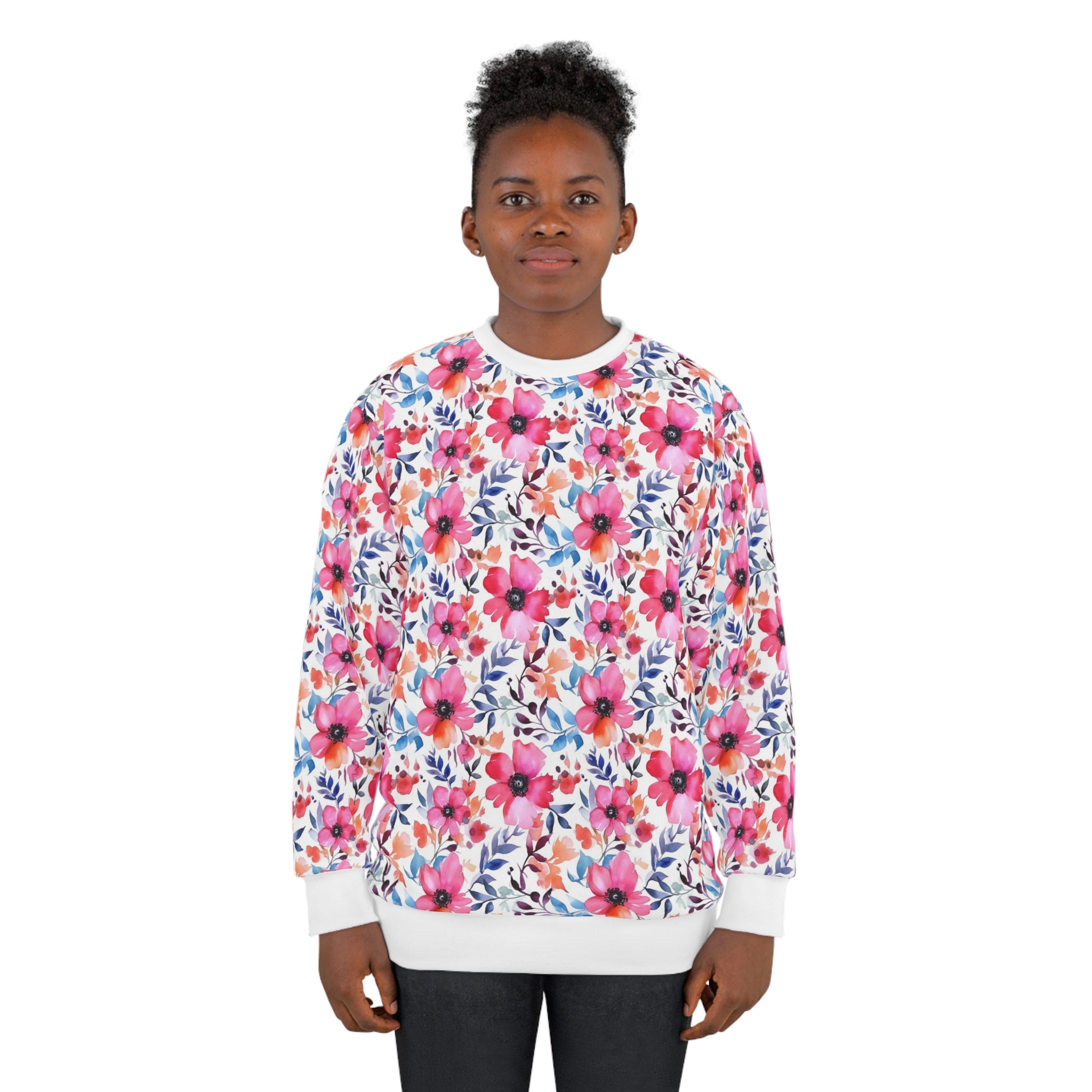 Unisex Sweatshirt (AOP) - Seamless Watercolor Designs 02