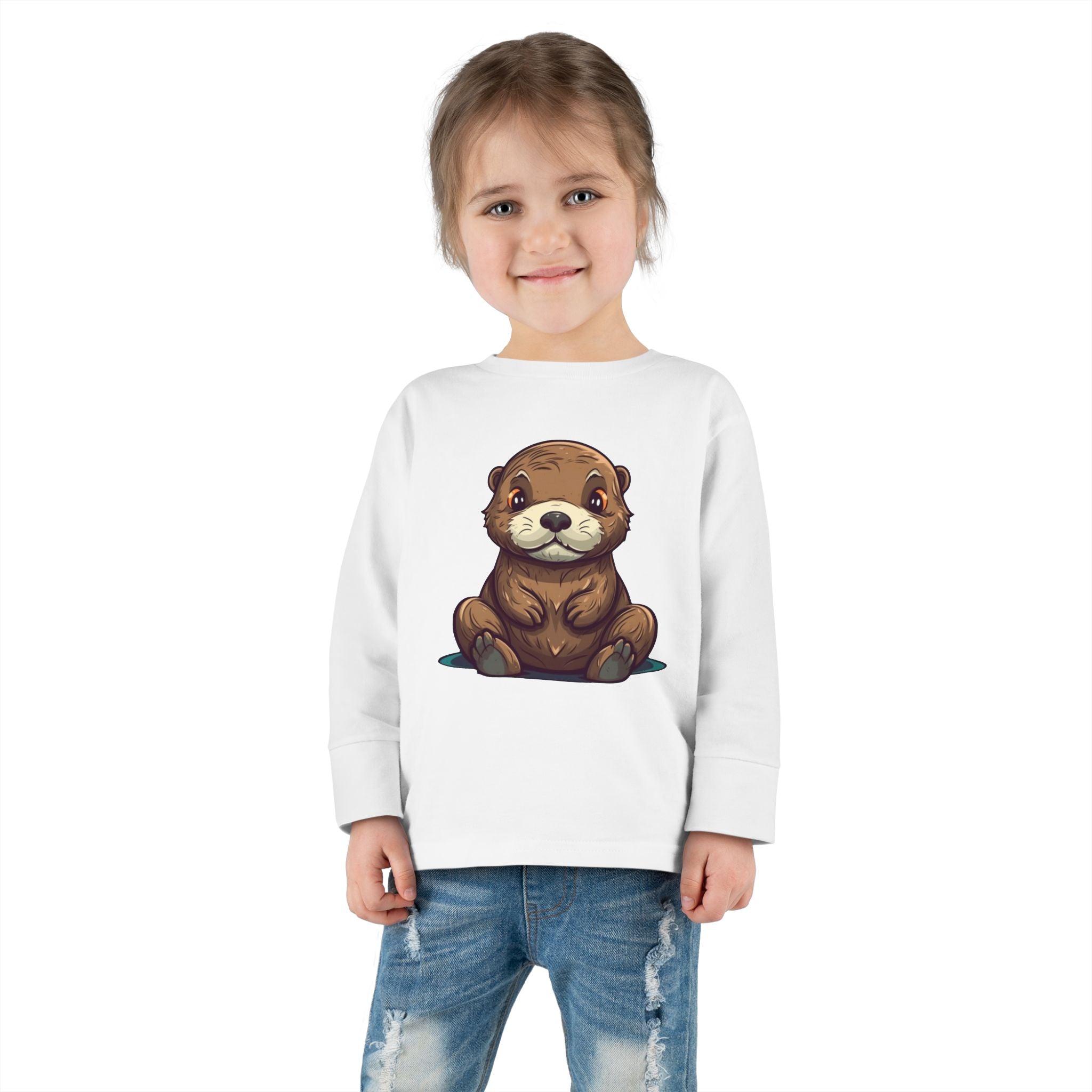Toddler Long Sleeve Tee - Sea Otter Pup