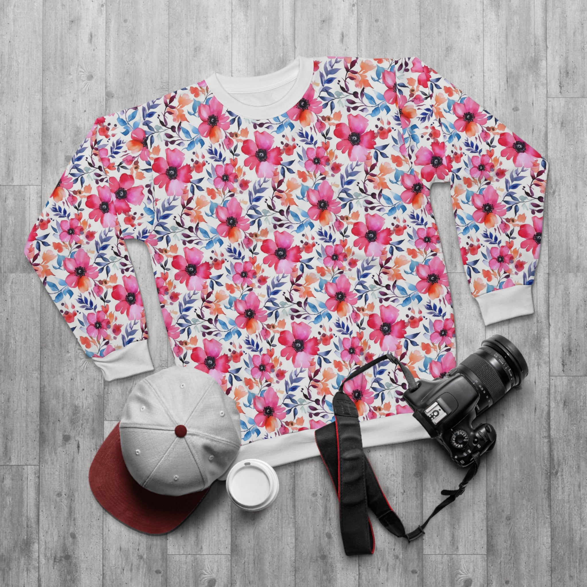 Unisex Sweatshirt (AOP) - Seamless Watercolor Designs 02