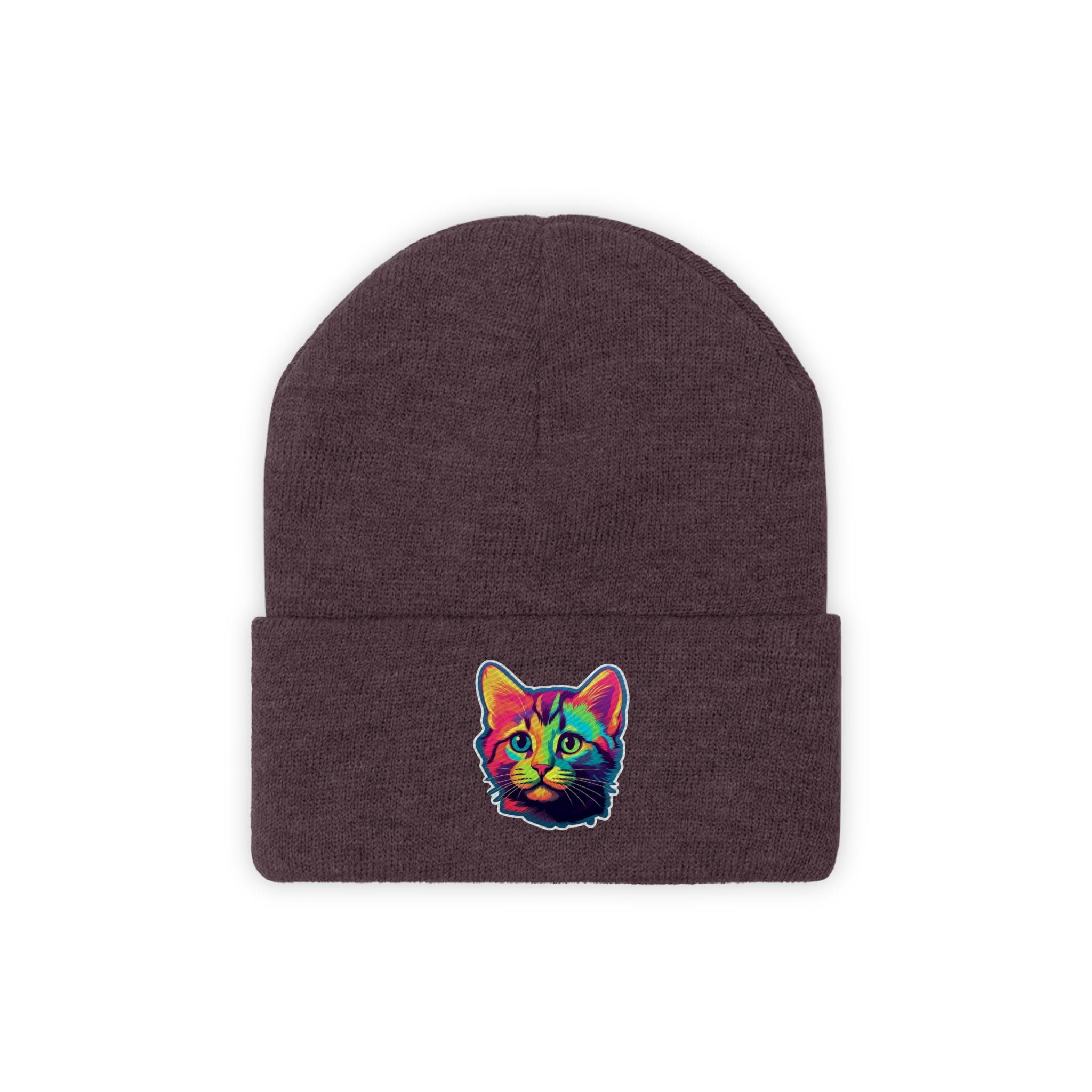 Knit Beanie - Kitten Pop Art 07