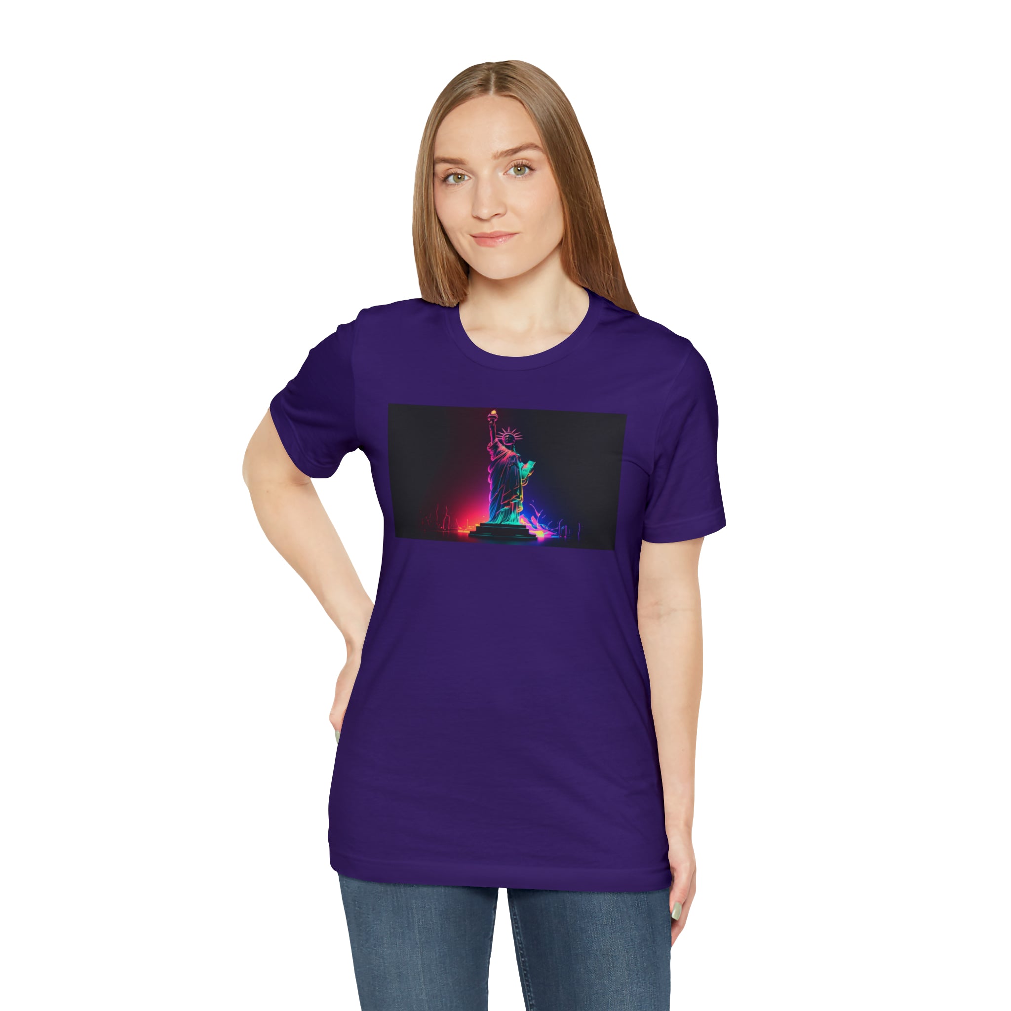 Unisex Jersey Short Sleeve Tee - Statue of Liberty, New York, USA