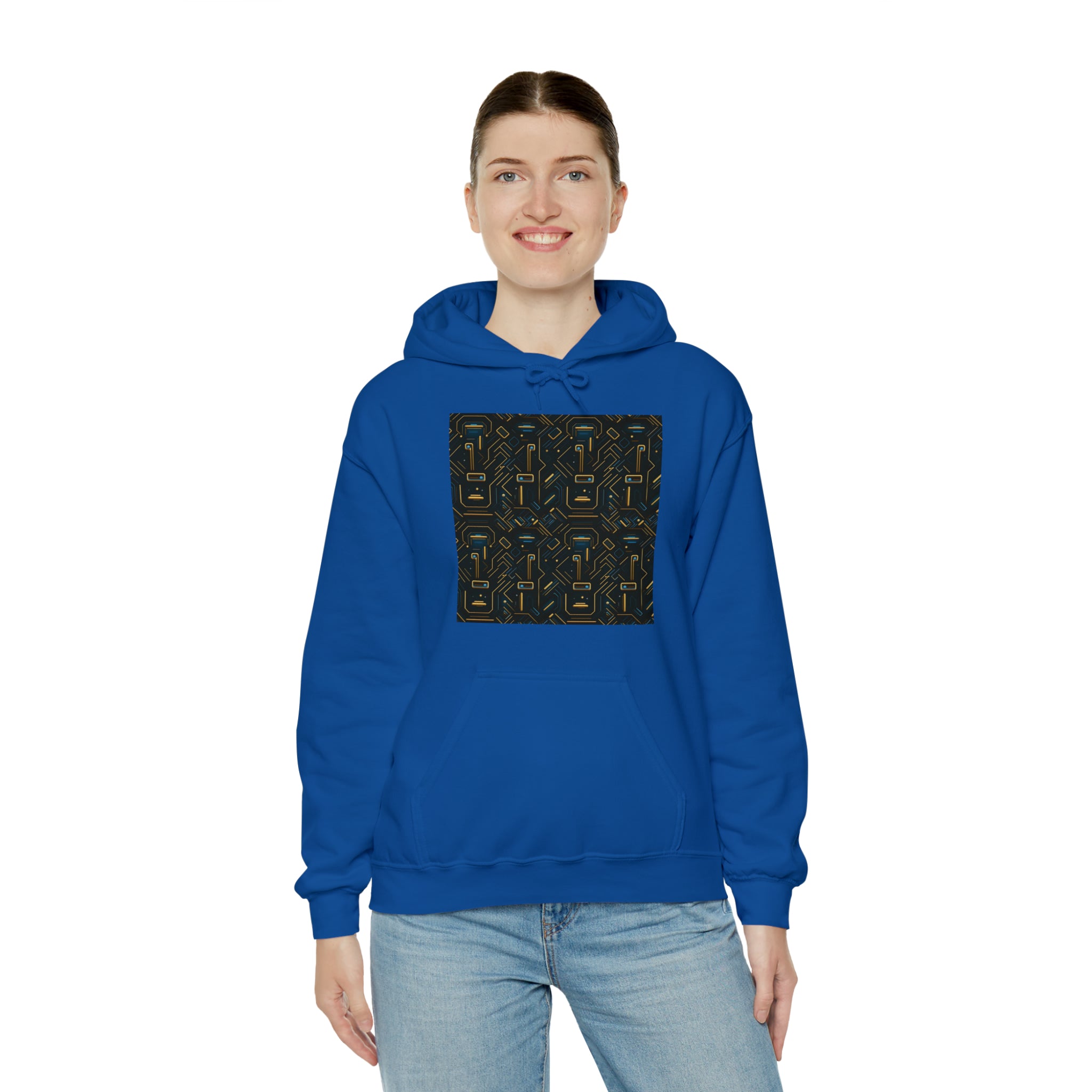 Unisex Heavy Blend™ Hooded Sweatshirt - Abstract Neon Designs 05