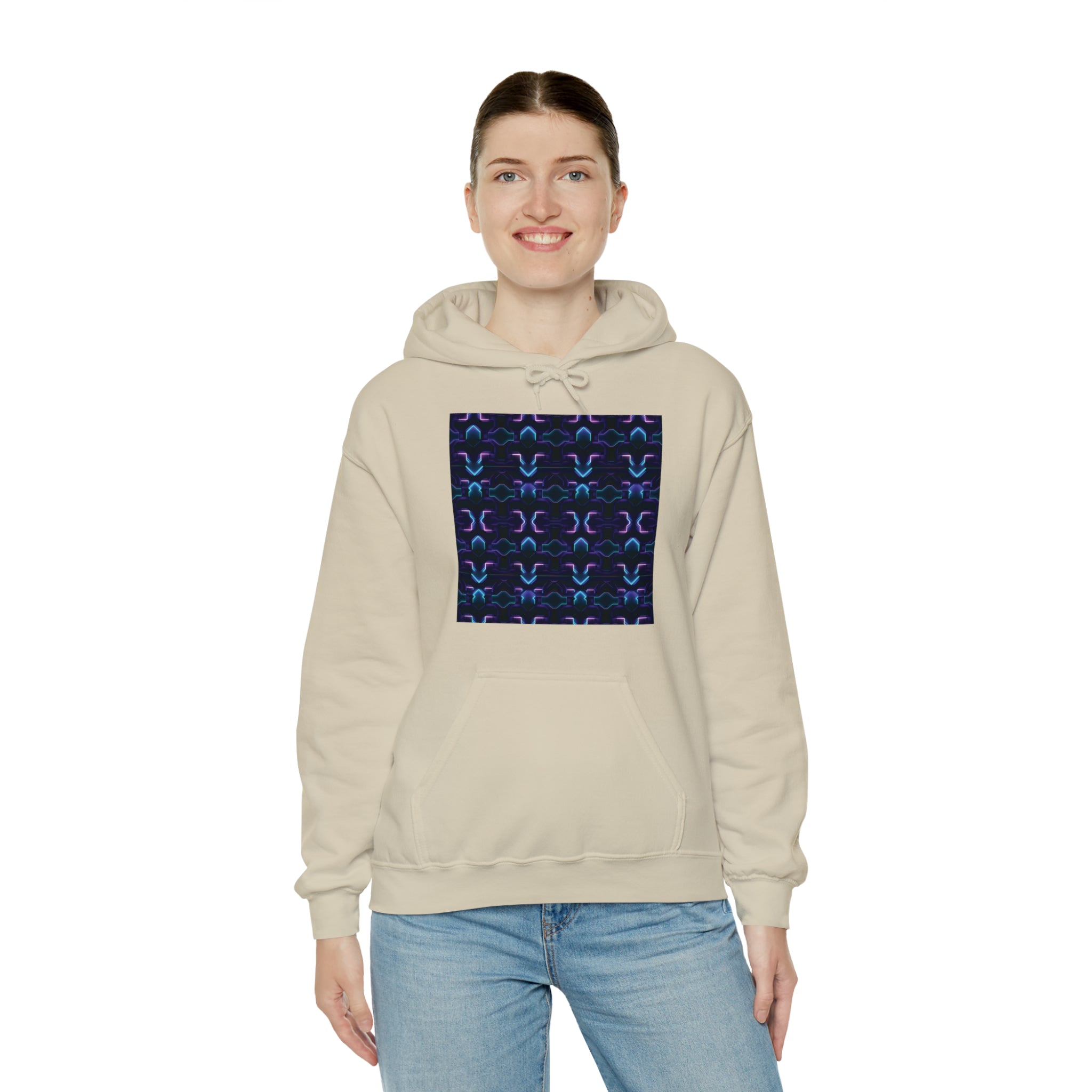 Unisex Heavy Blend™ Hooded Sweatshirt - Abstract Neon Designs 06