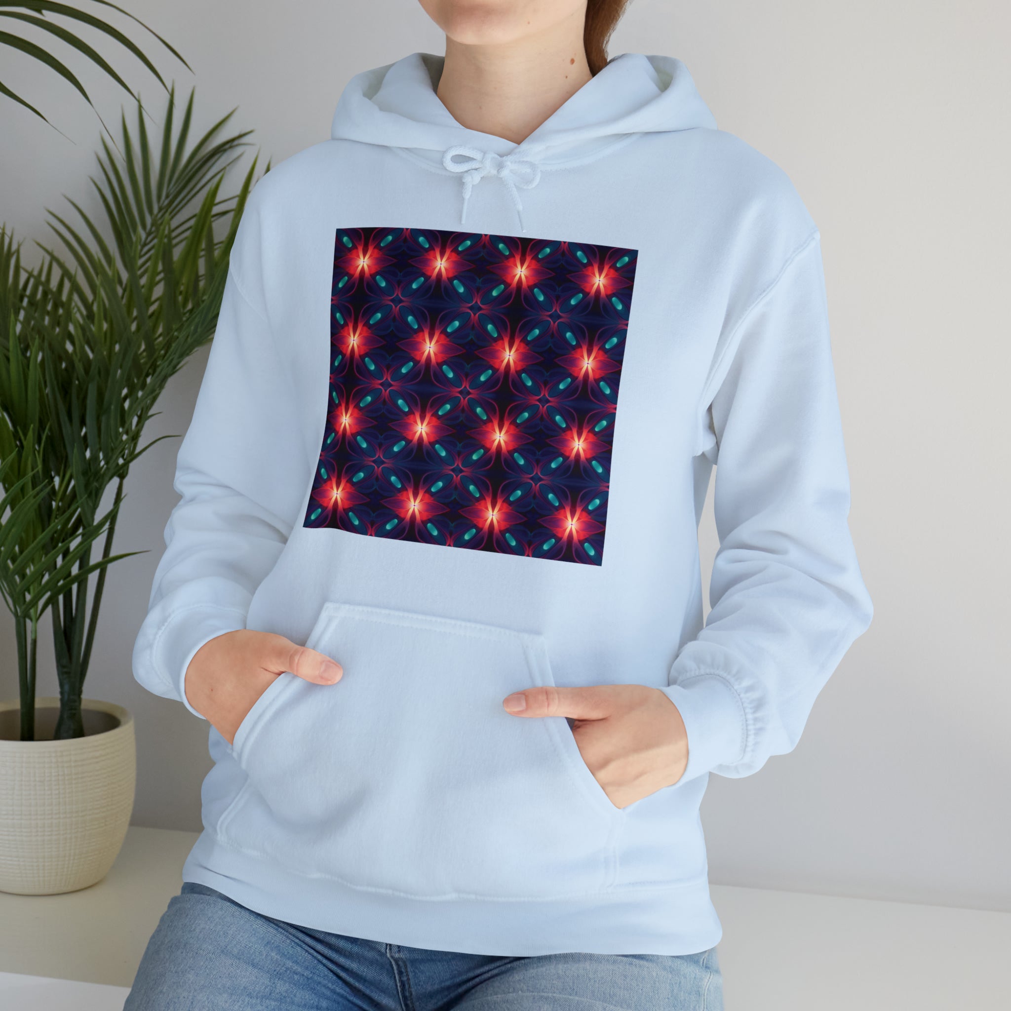 Unisex Heavy Blend™ Hooded Sweatshirt - Abstract Neon Designs 04