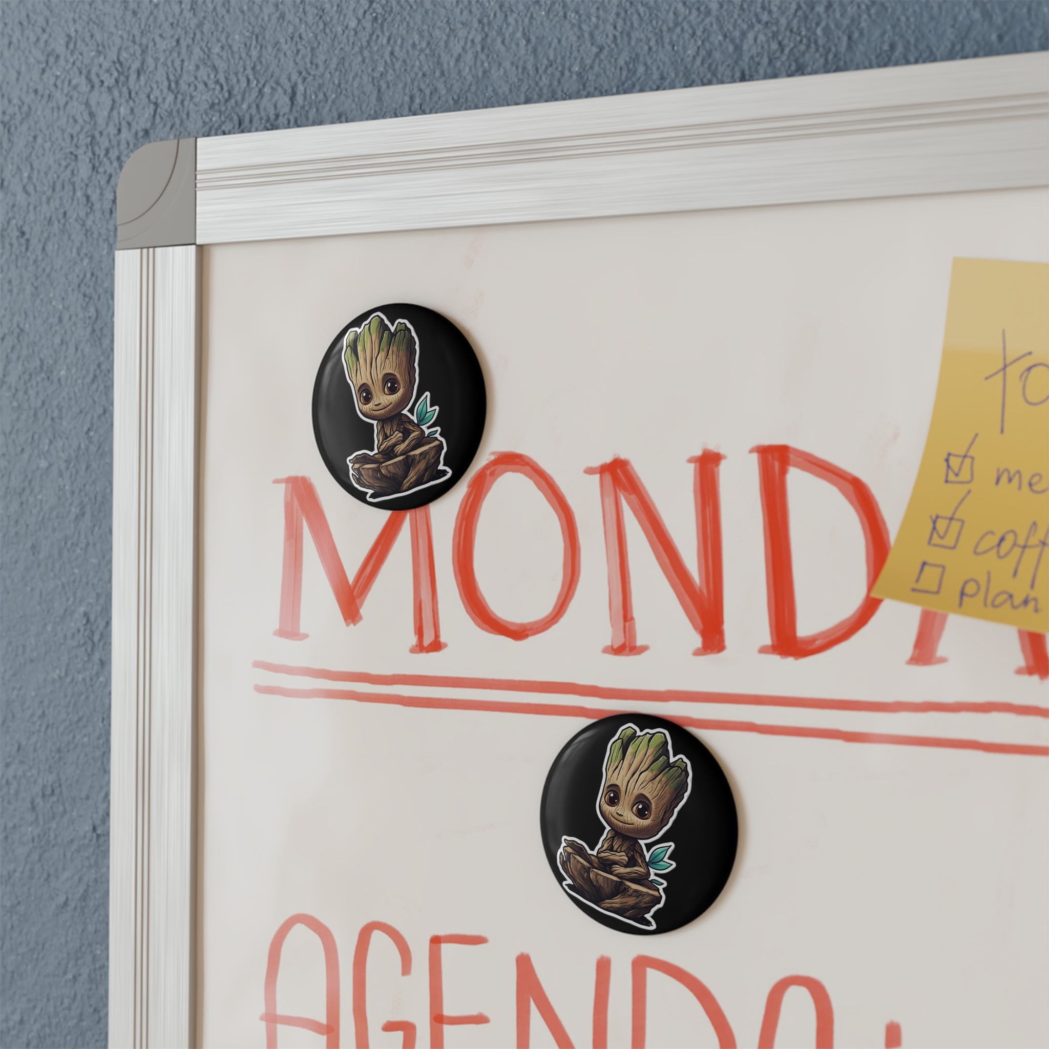 Button Magnet, Round (1 & 10 pcs) - Baby Groot 05
