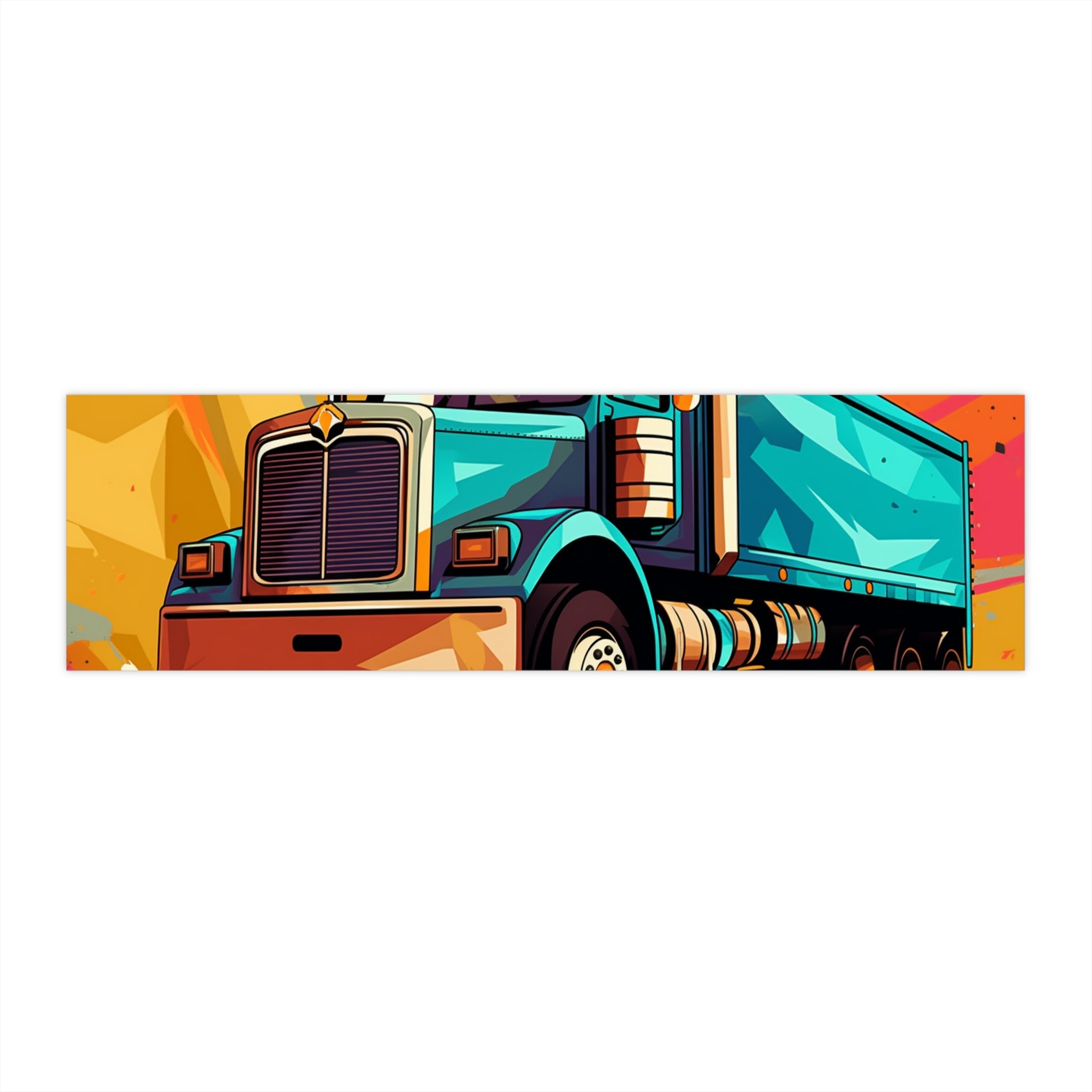 Bumper Stickers - Pop Art Designs, Big Rig Truck