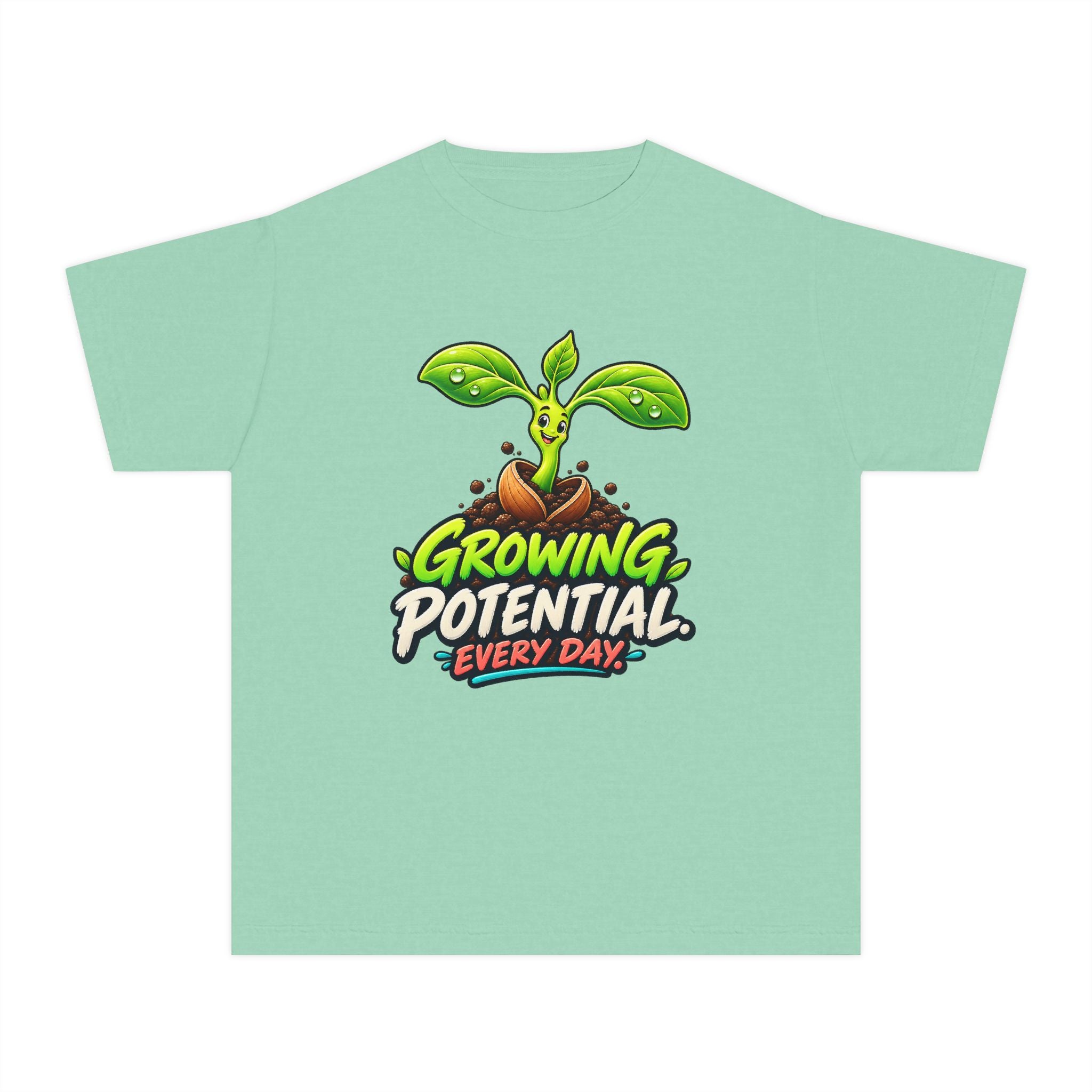 Youth Midweight Cotton Tee - Growing Seedling