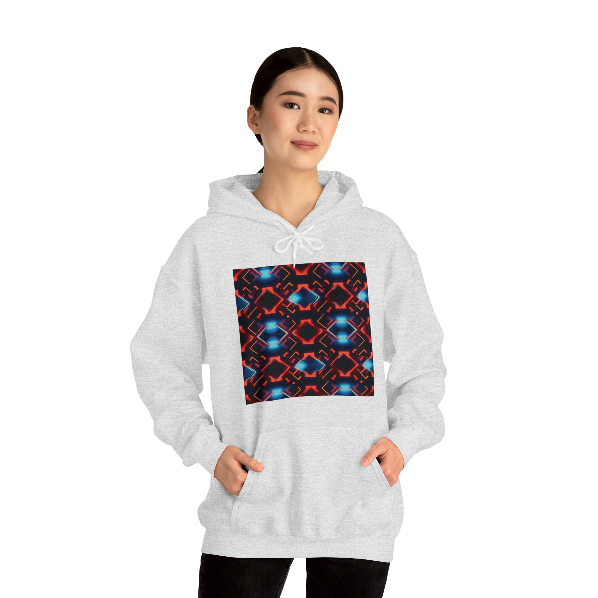 Unisex Heavy Blend™ Hooded Sweatshirt - Abstract Neon Designs 07